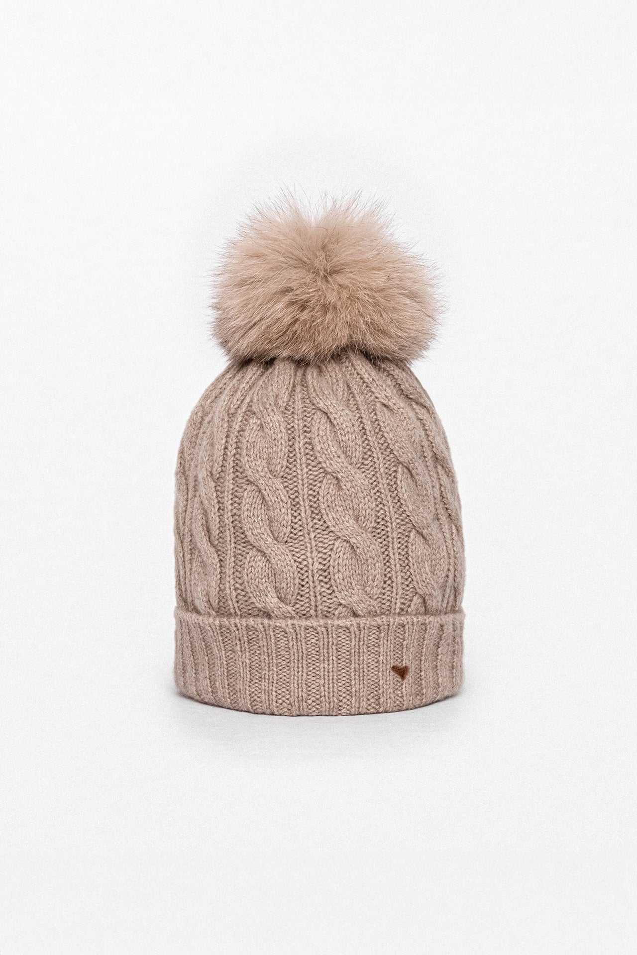 The Kids Cable Beanie – Taupe