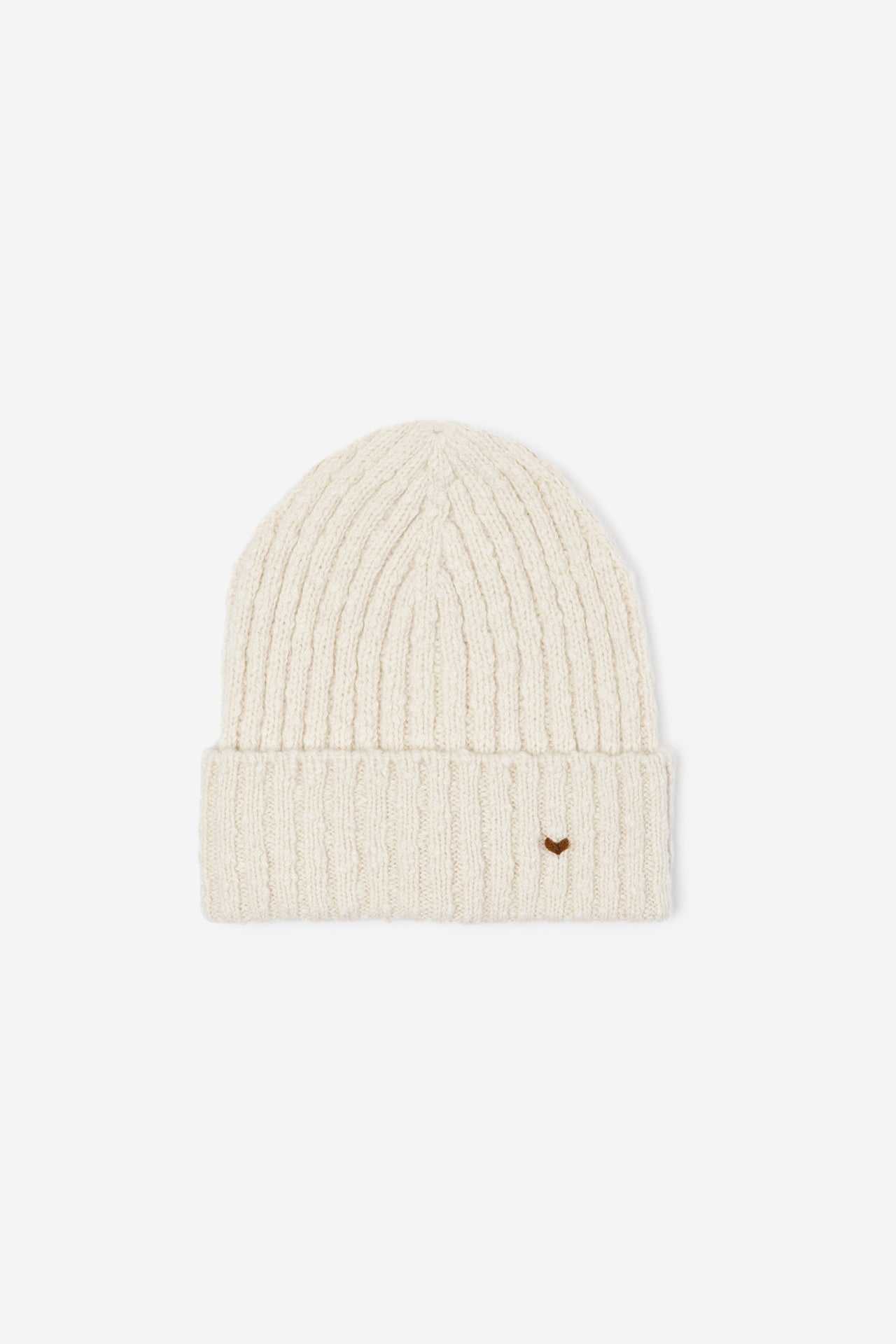 The Rib Beanie – Milk Boucle