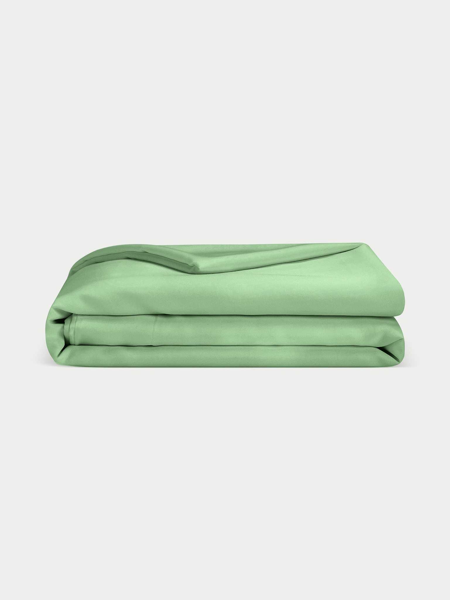 Fern Bamboo Duvet Cover neatly folded. Photo taken with white background. |Color:Fern