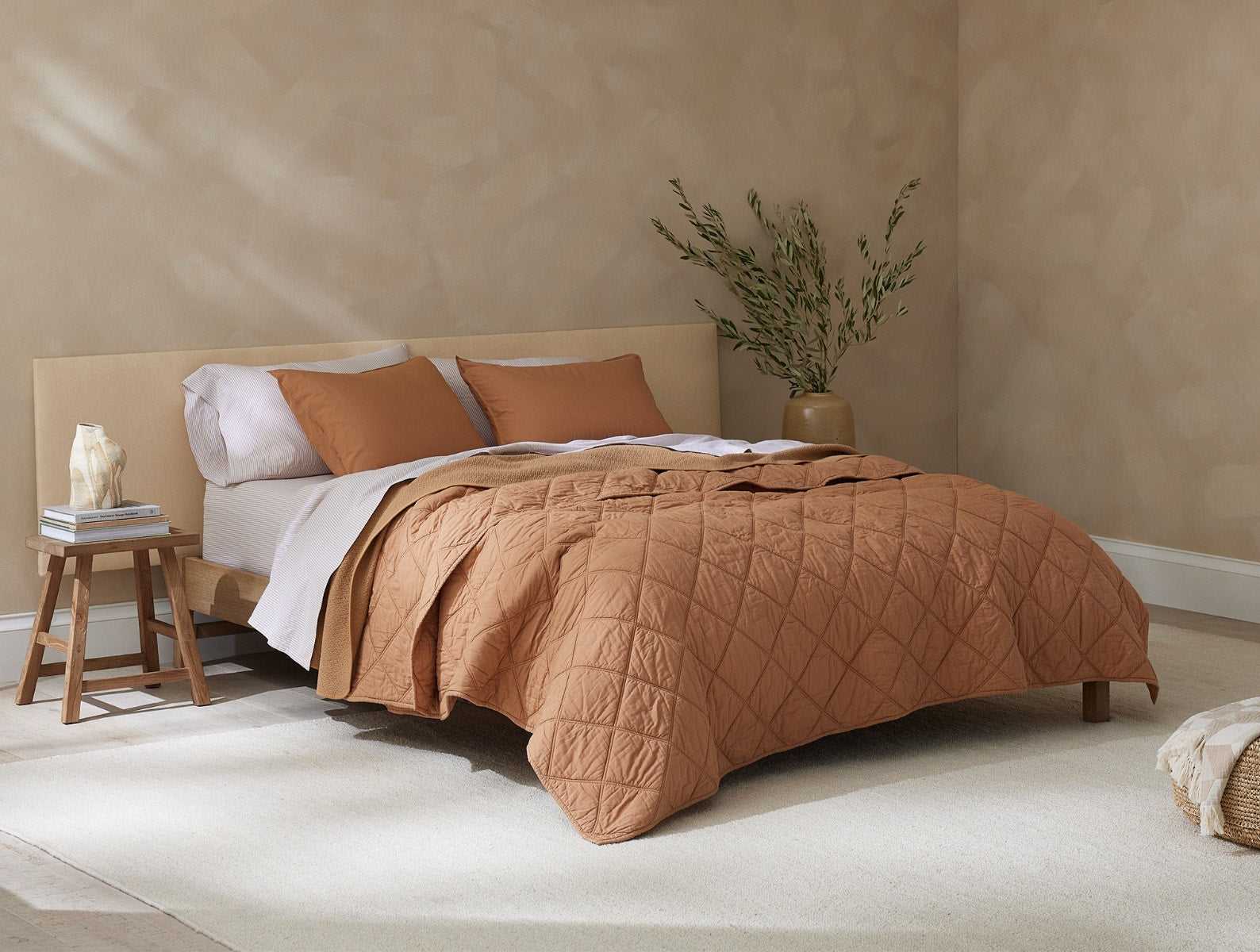 Diamond-Stitched Organic Cotton Comforter | Ginger