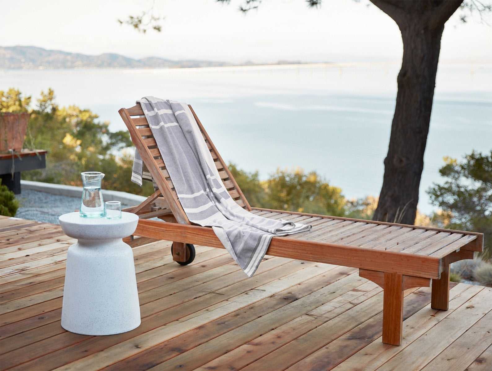 Tomales Organic Beach Towel | Shadow/Indigo Ombre