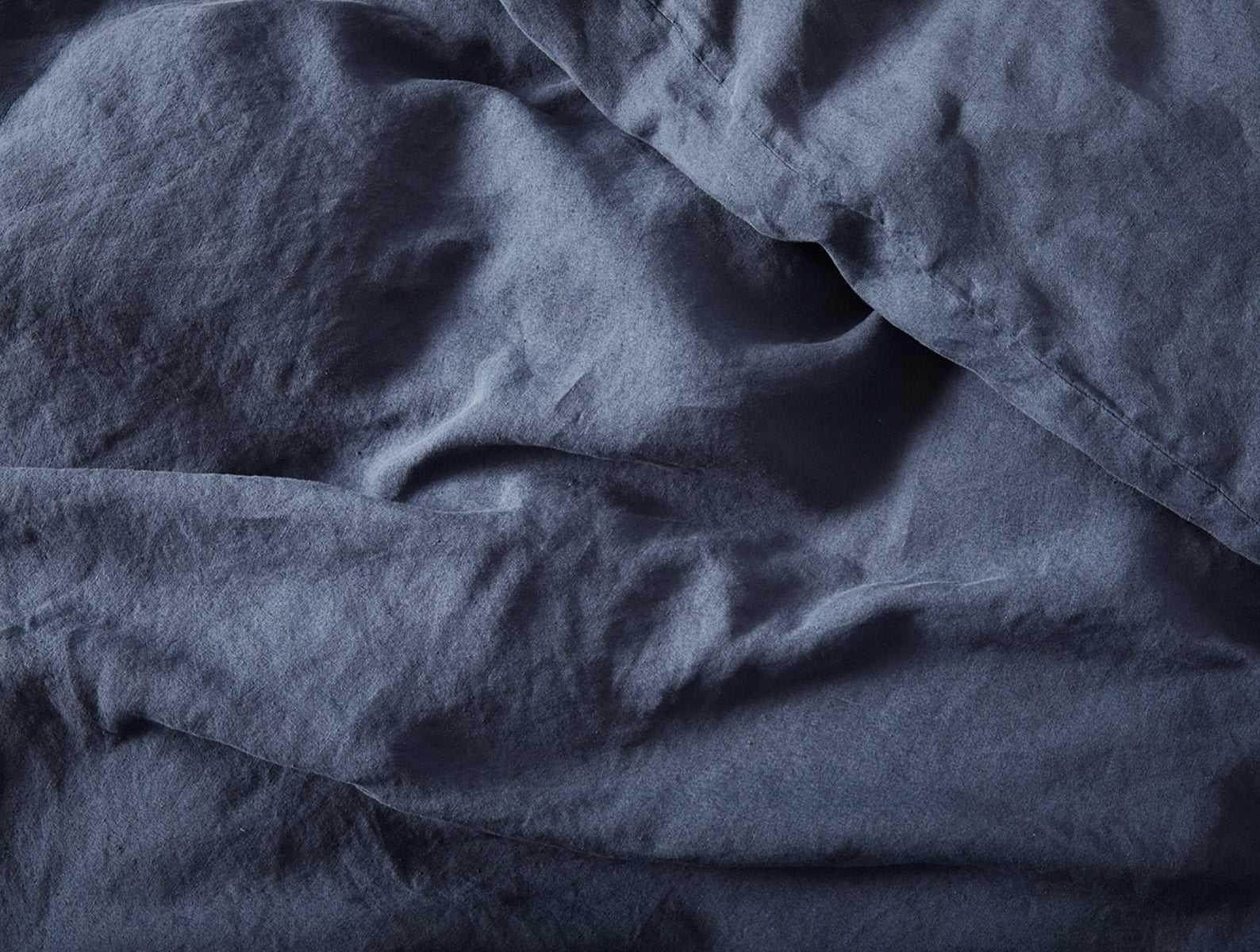 Organic Relaxed Linen Duvet Cover | Harbor Blue