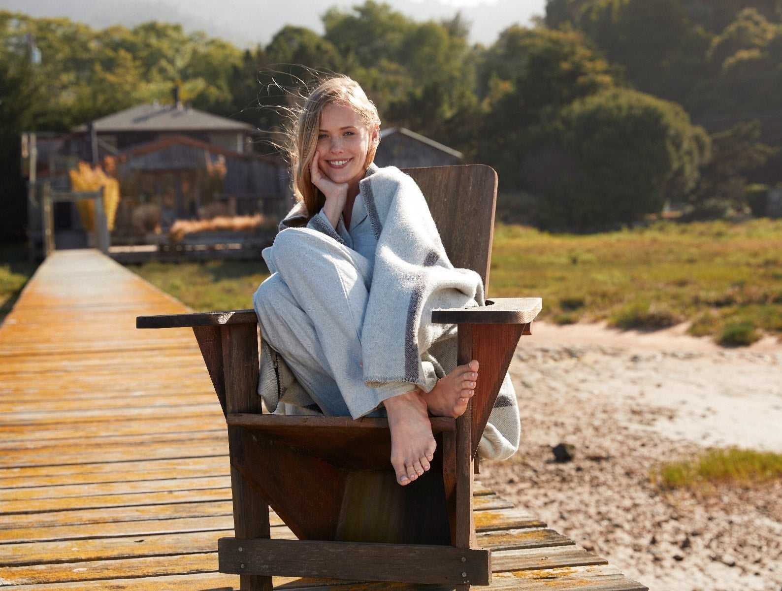 Tahoe Climate Beneficial Wool Throw | Soft Gray