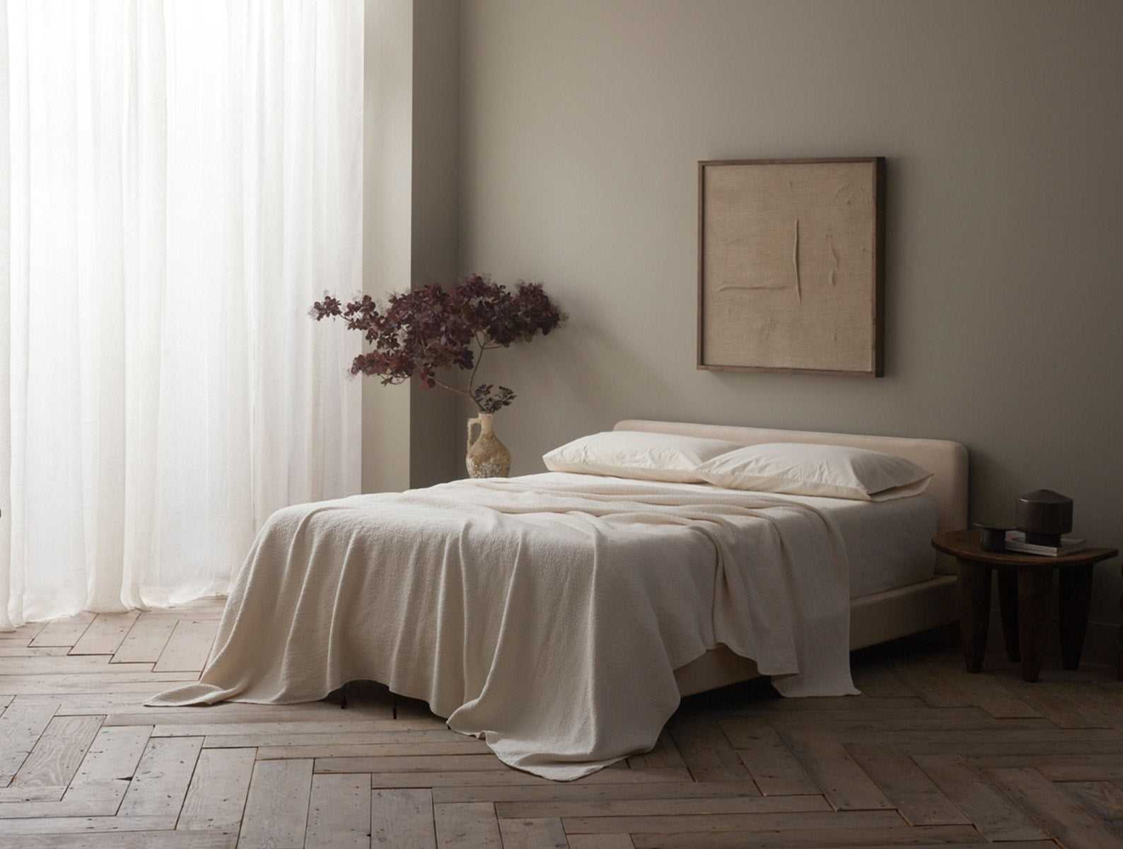 Cascade Organic Matelasse Coverlet