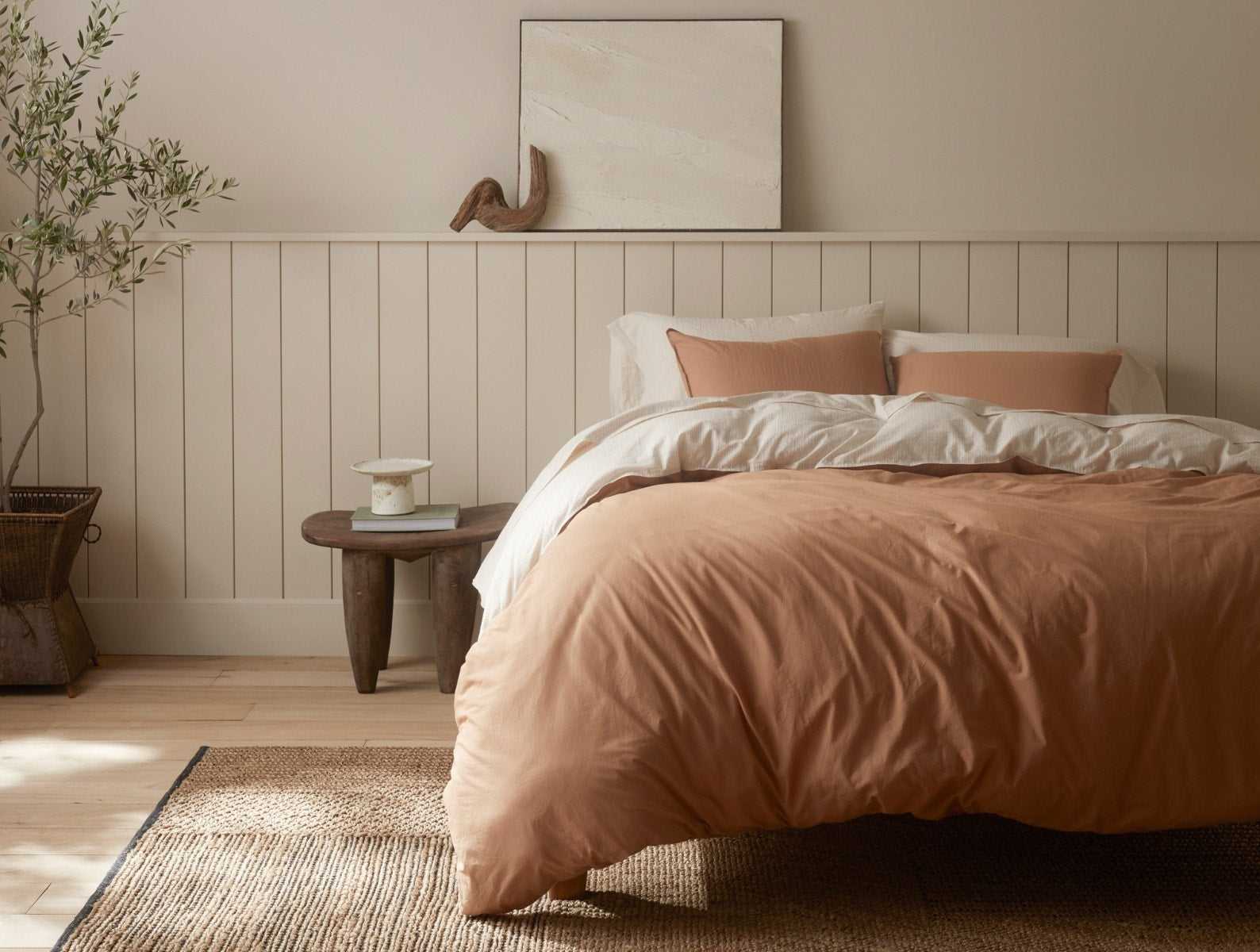 Organic Crinkled Percale&trade; Duvet Cover