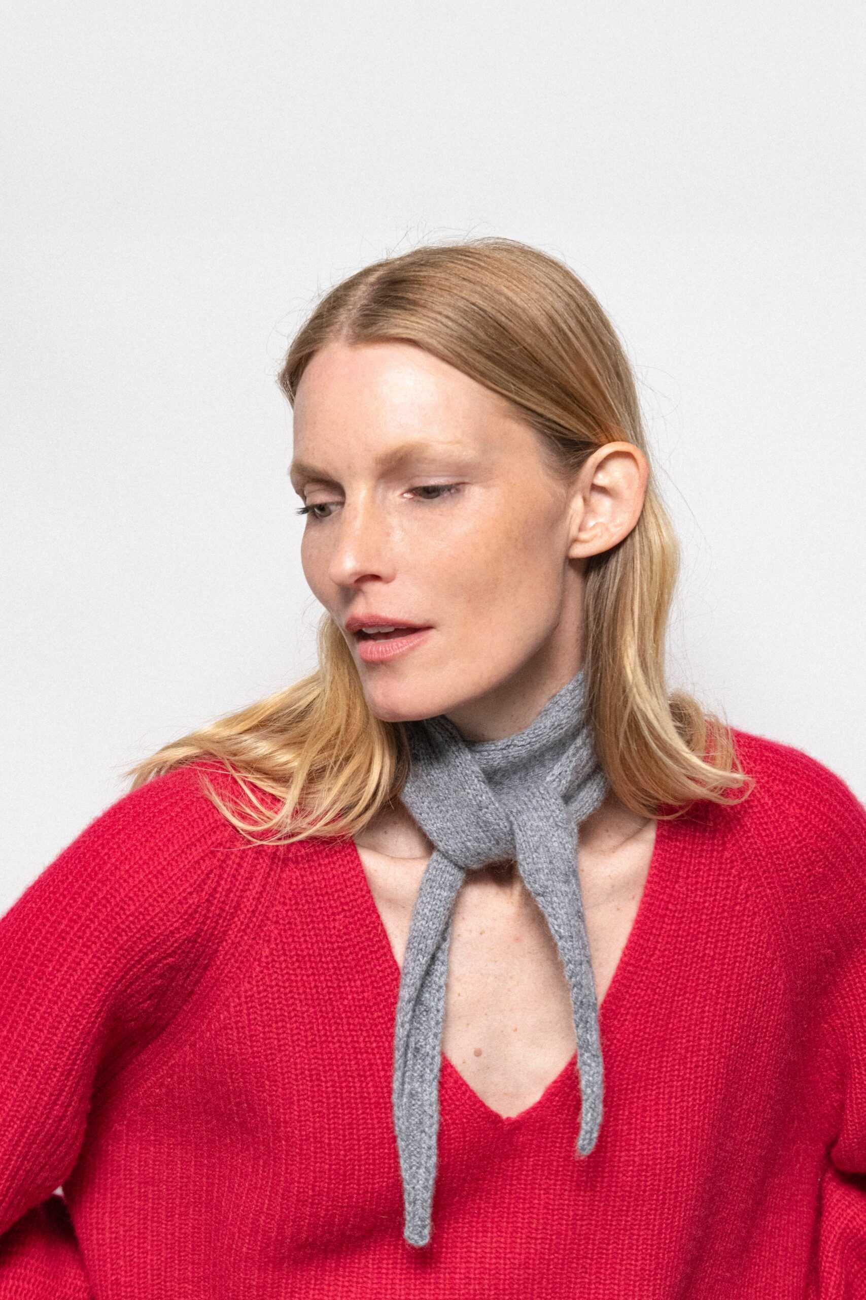 The Mini Scarf - Grey Melange