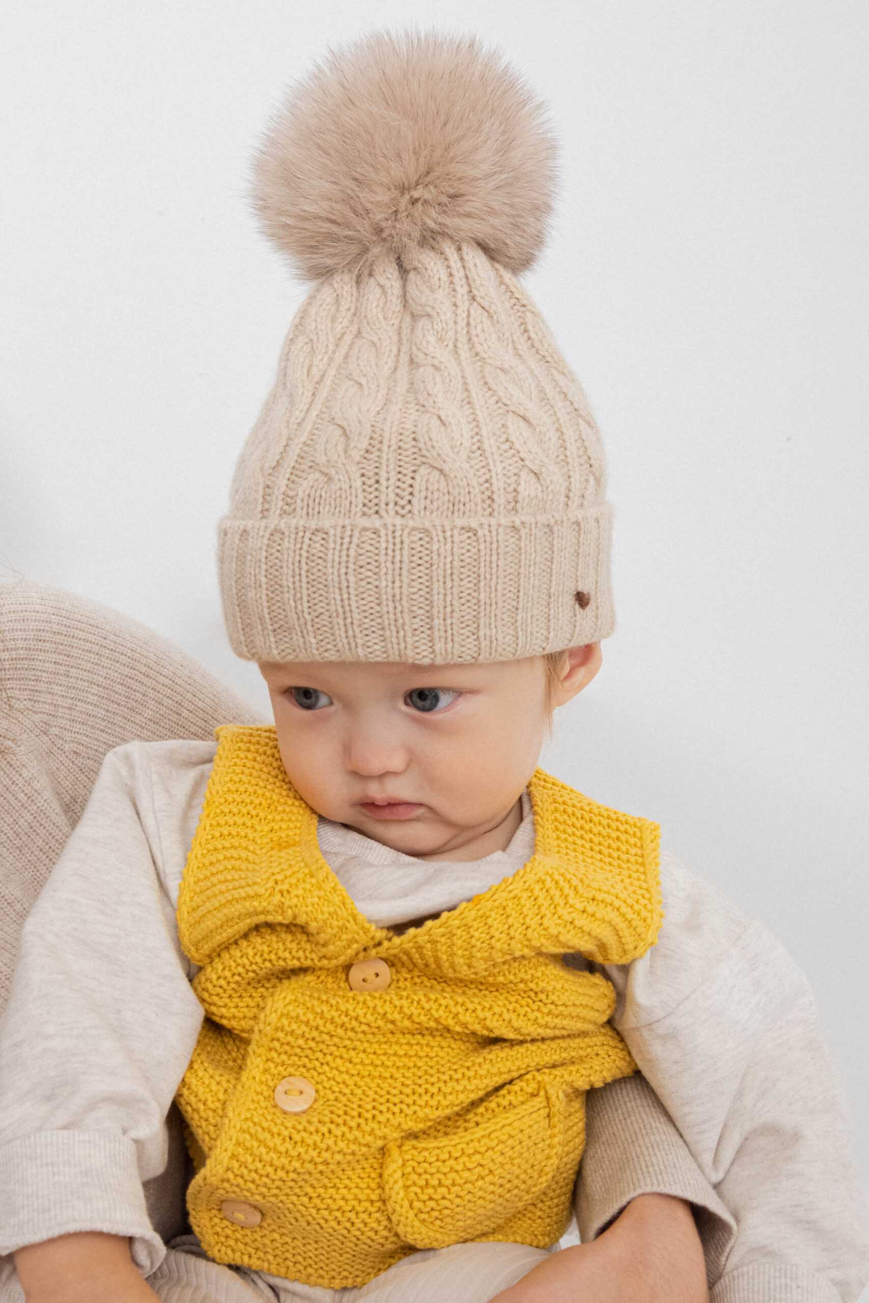 The Kids Cable Beanie – Oatmeal