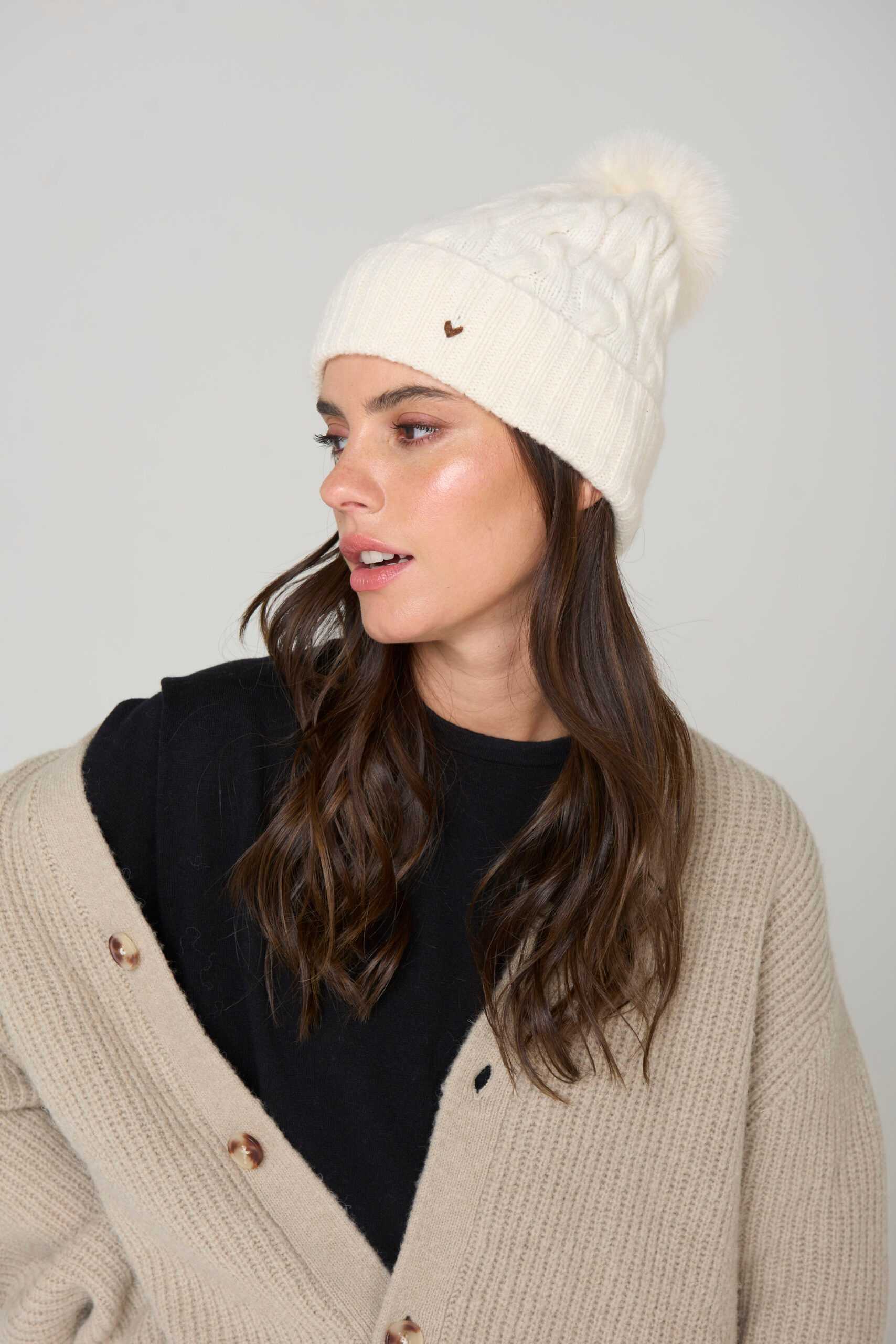 The Braid Beanie -  Milk