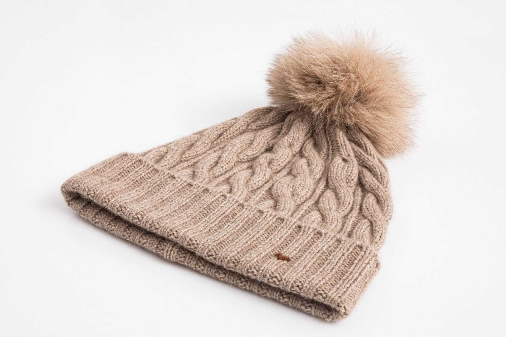 The Kids Cable Beanie – Taupe - Image 3