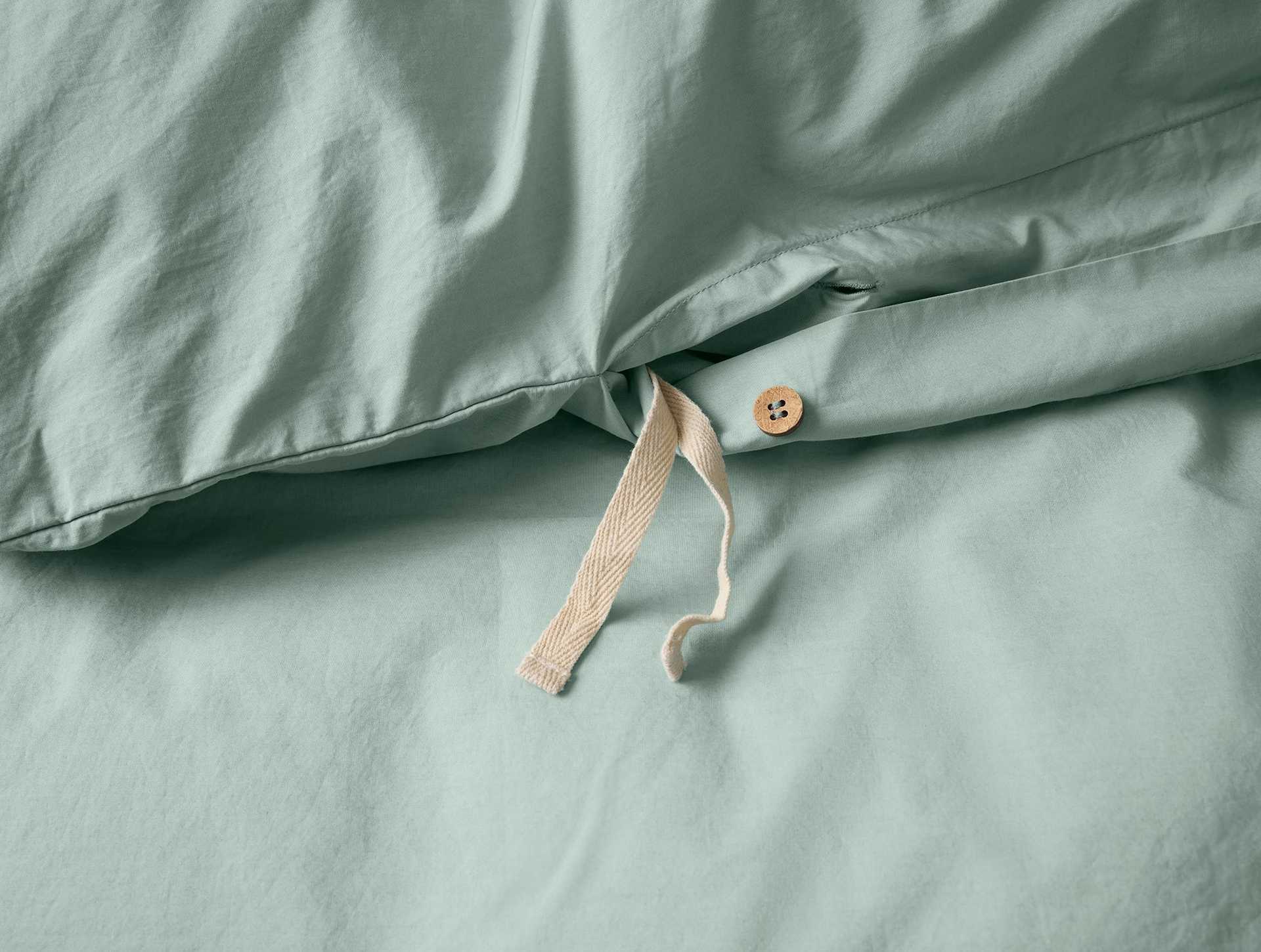 Refined Organic Percale Duvet Cover - Coyuchi | Seafoam
