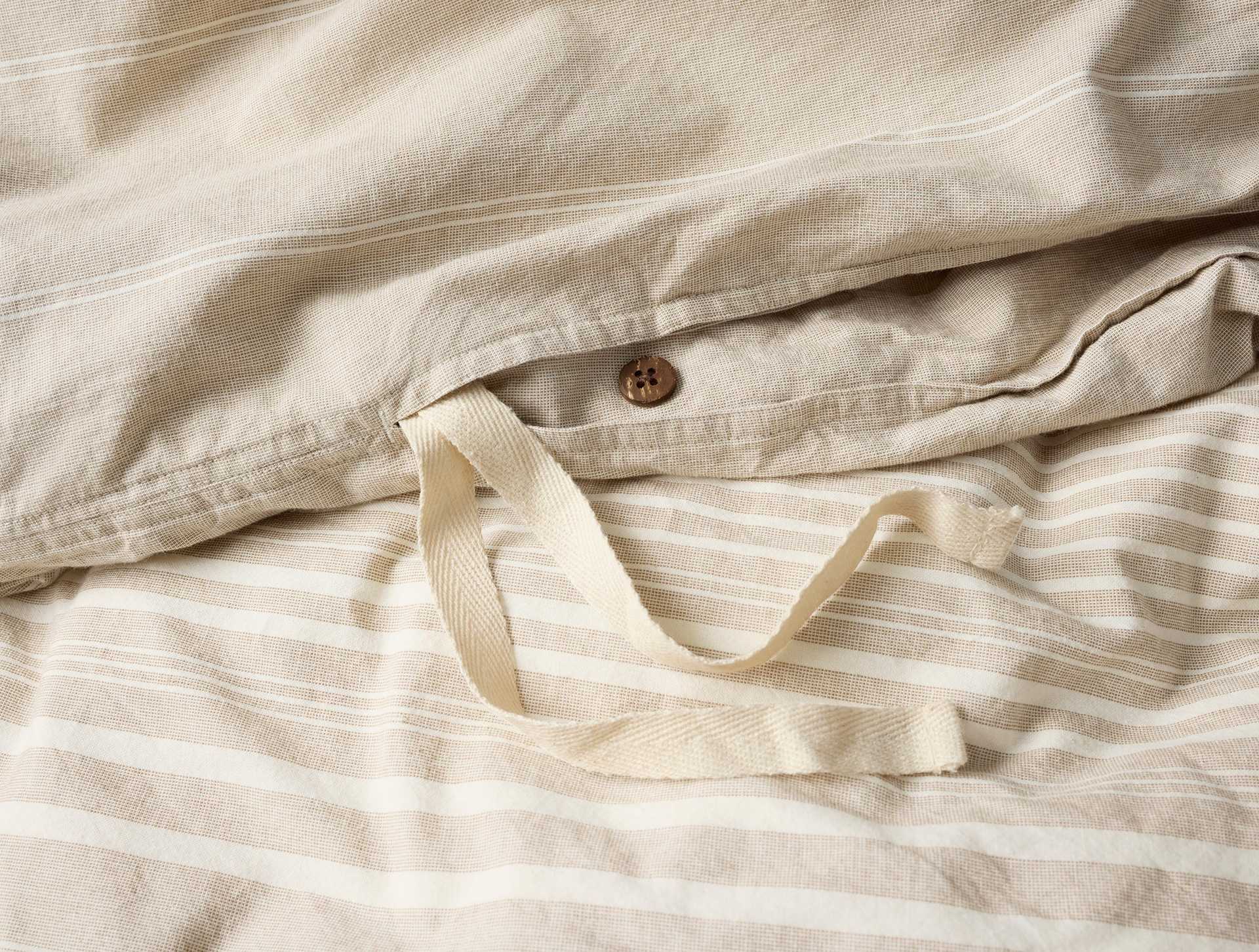 Little Sur Stripe Organic Duvet Set - Coyuchi | Doe Chambray
