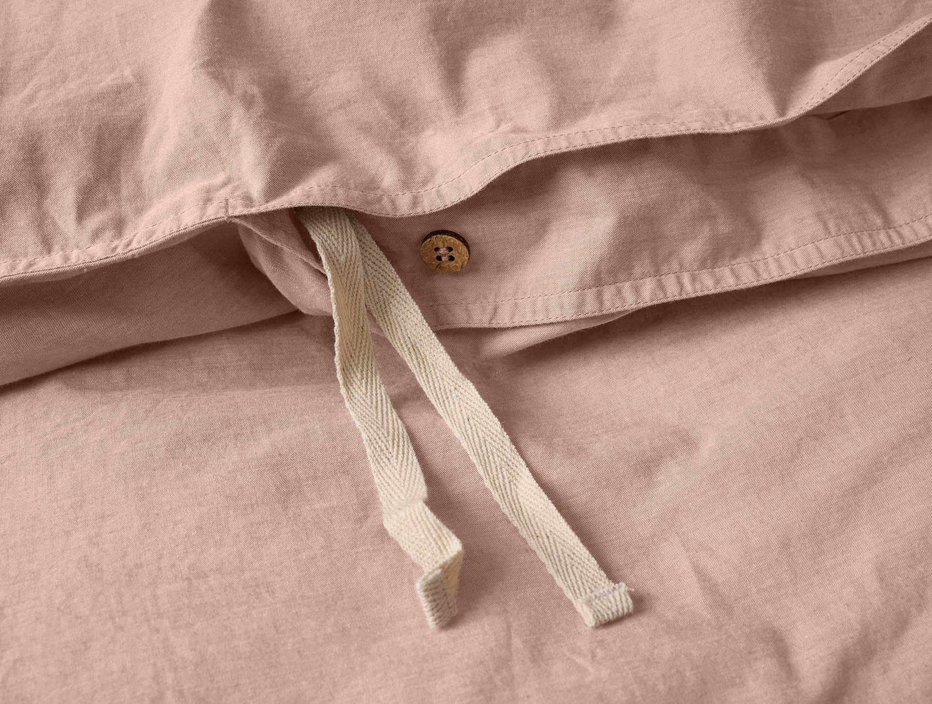 Organic Crinkled Percale™ Duvet Cover - Coyuchi | Praline Chambray