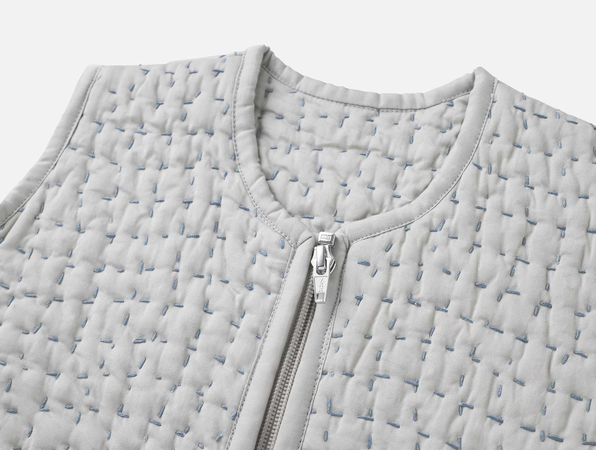 Pebble Handstitched Organic Snuggle Sack | Pale Gray w/Cools