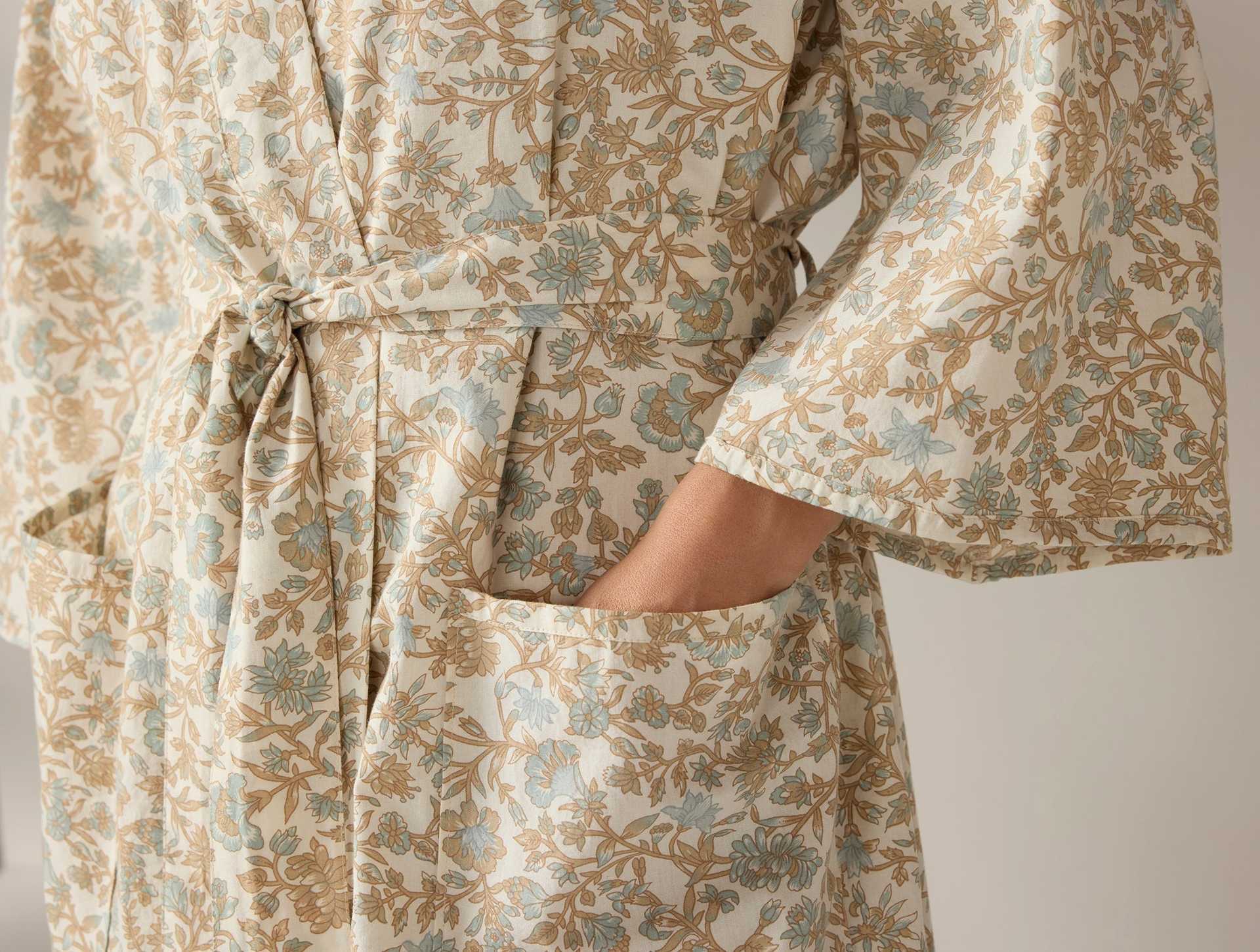 Women's Isla Organic Cotton Robe | Fawn Garden