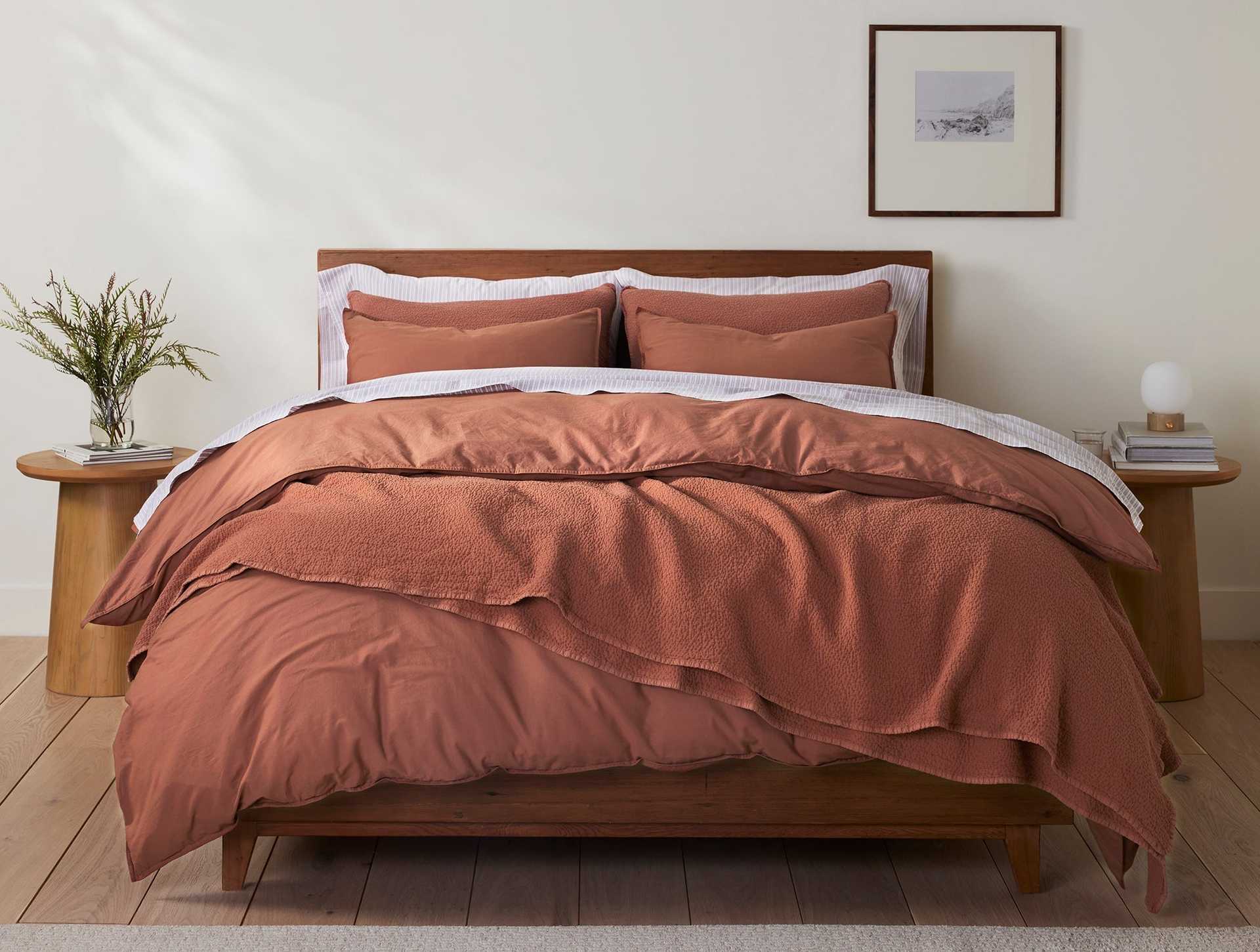 Organic Crinkled Percale™️ Fitted Sheets | Sedona