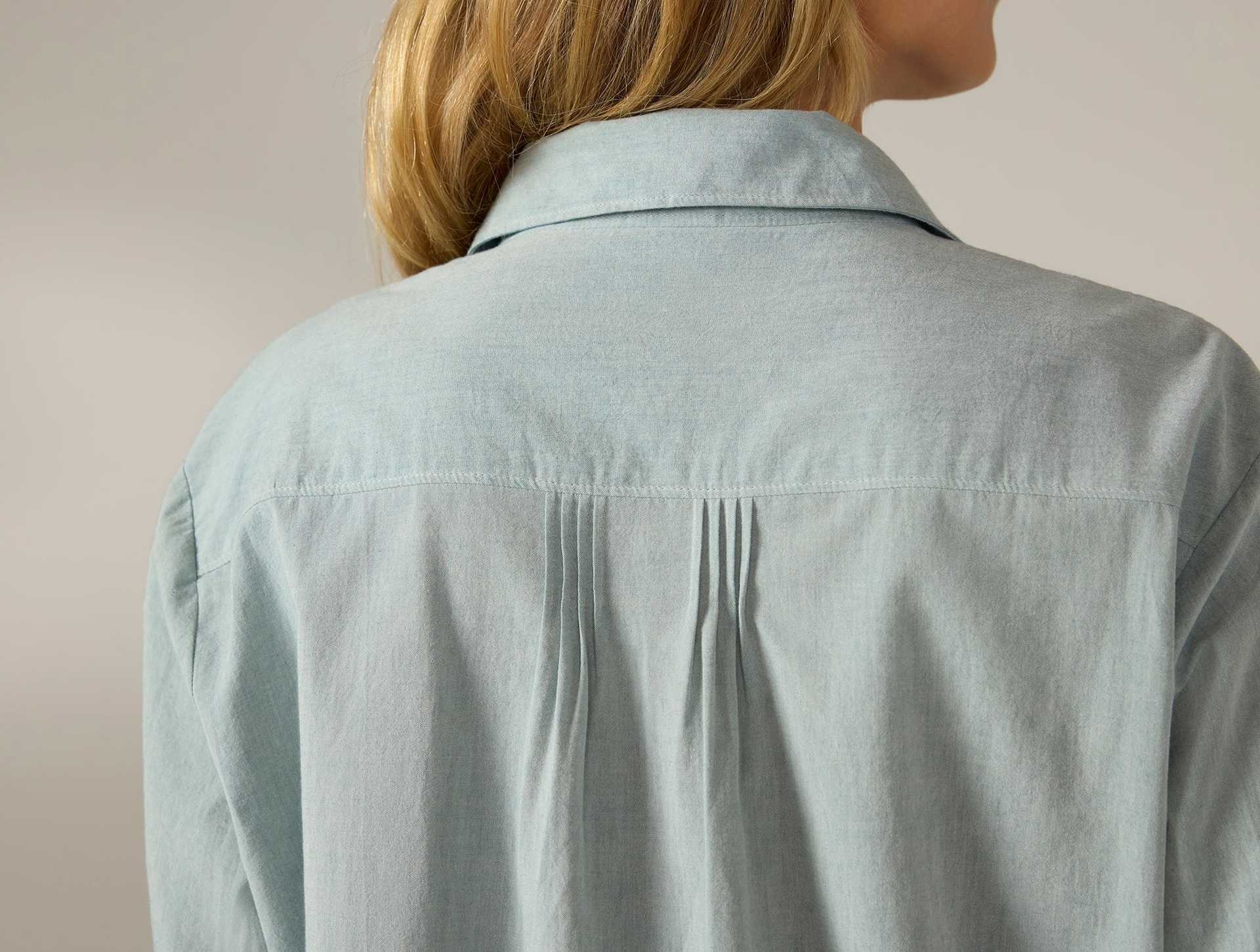 Women's Isla Organic Cotton Long Sleeve Pajama Set | Surf Chambray