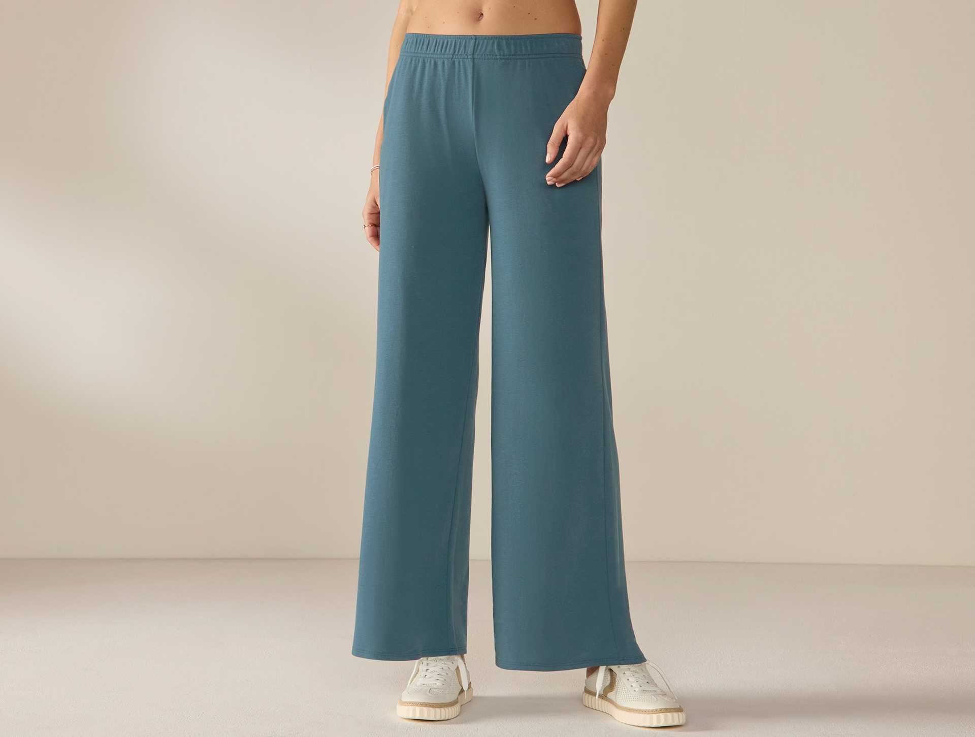 Women's Pima Organic Knit Wide Leg Pant