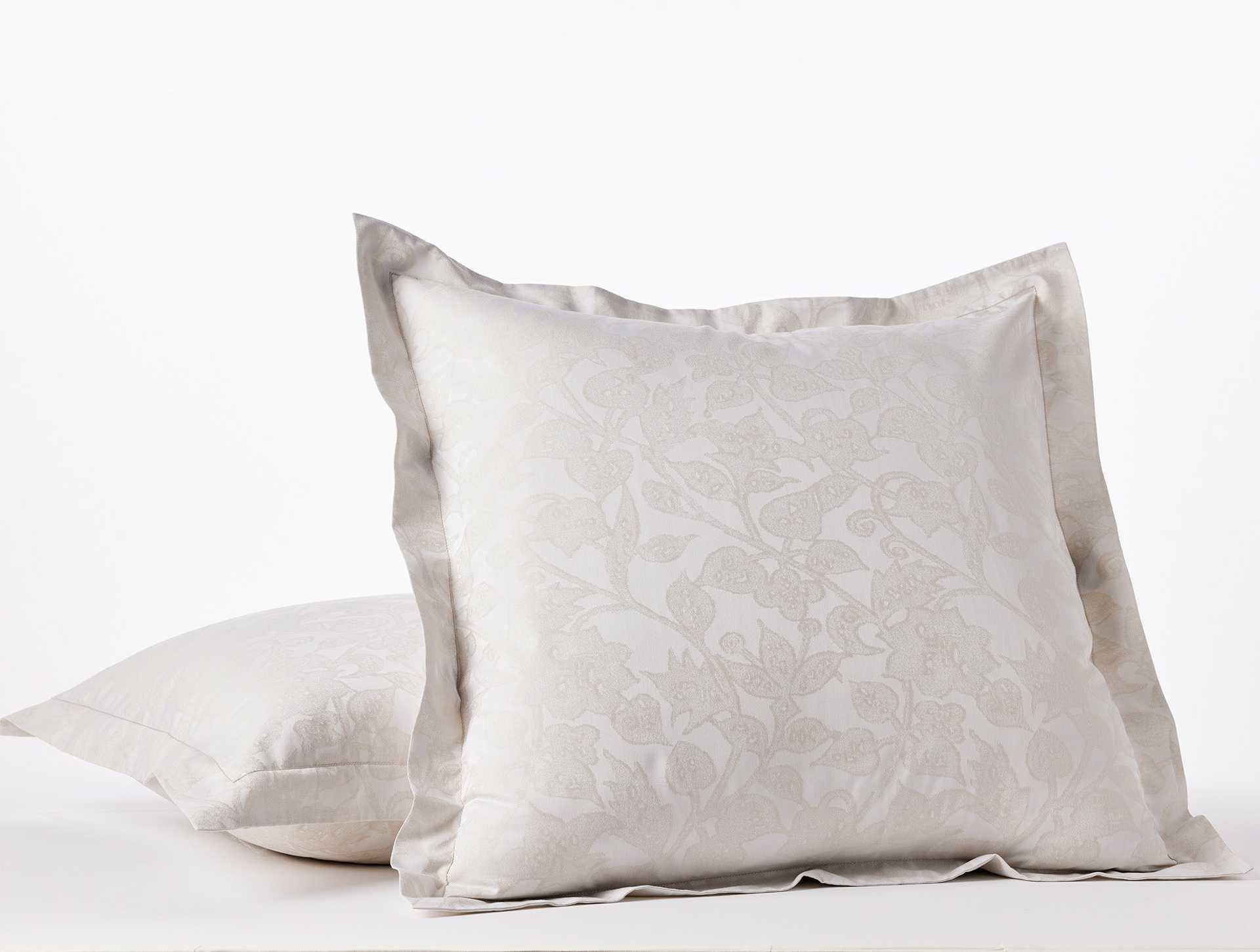 Heritage Organic Jacquard Sham - Coyuchi | Alpine White w/Stone