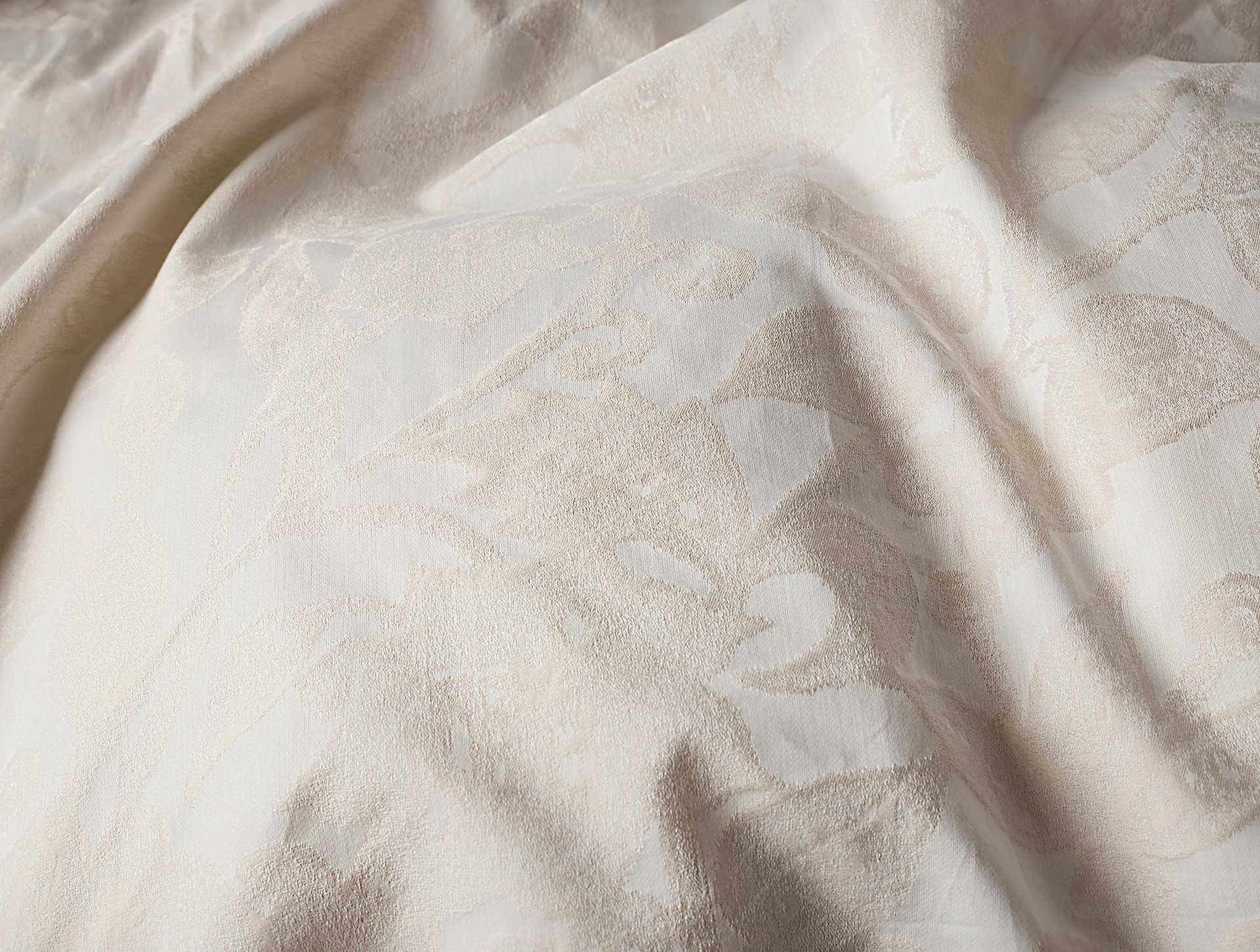 Heritage Organic Jacquard Duvet Cover - Coyuchi | Alpine White w/Stone