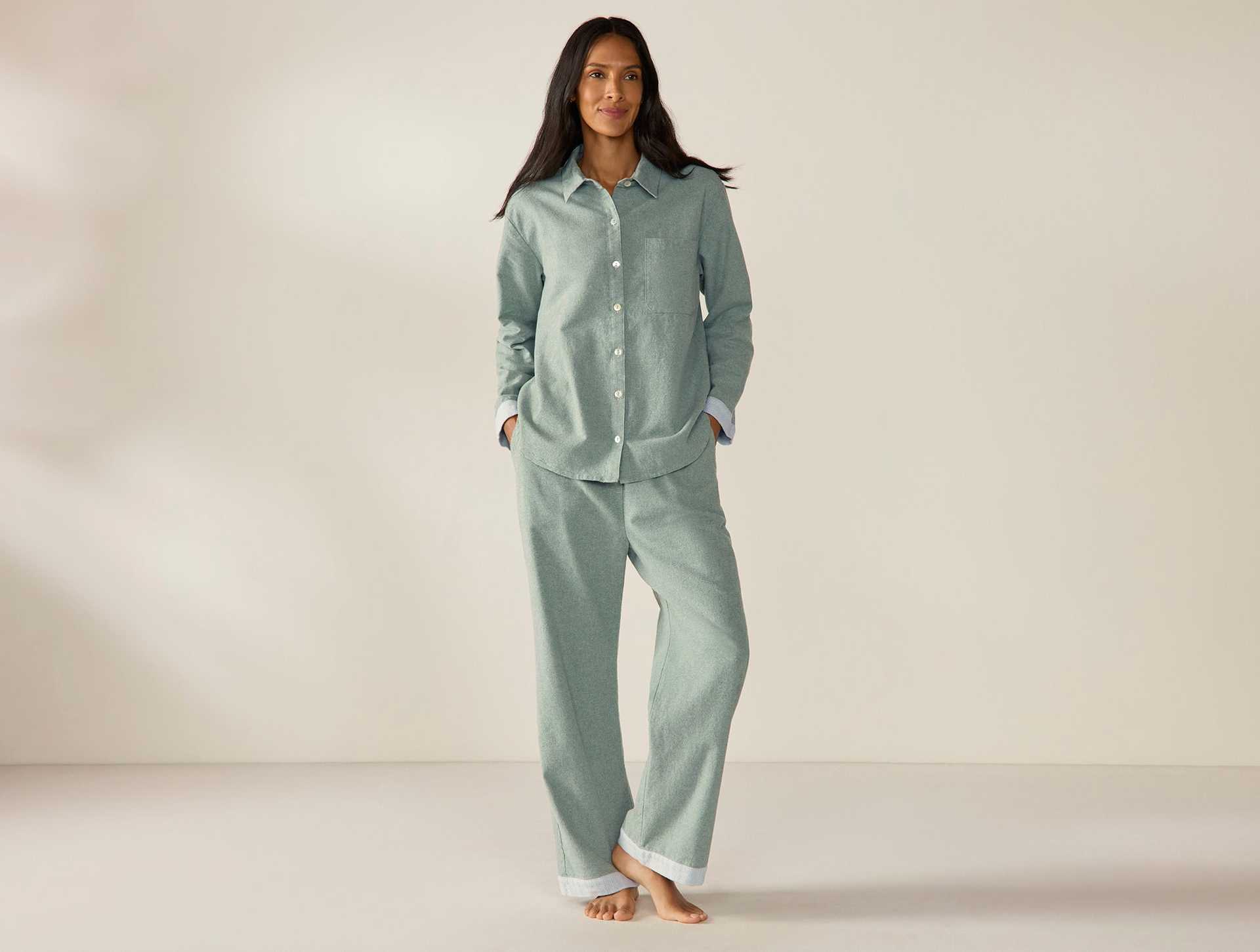 Women's Cloud Brushed Organic Flannel Pajama Set