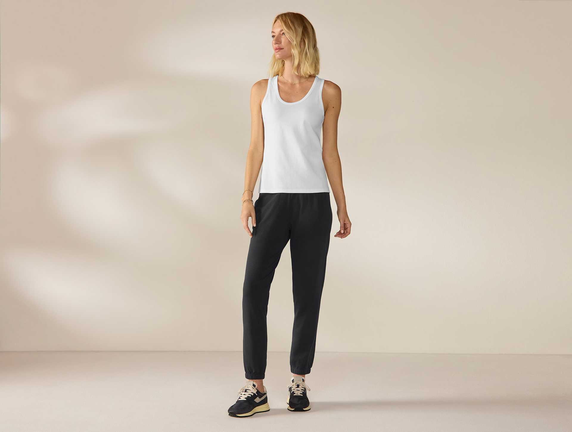 Women's Pima Organic Knit Jogger + Tank Set
