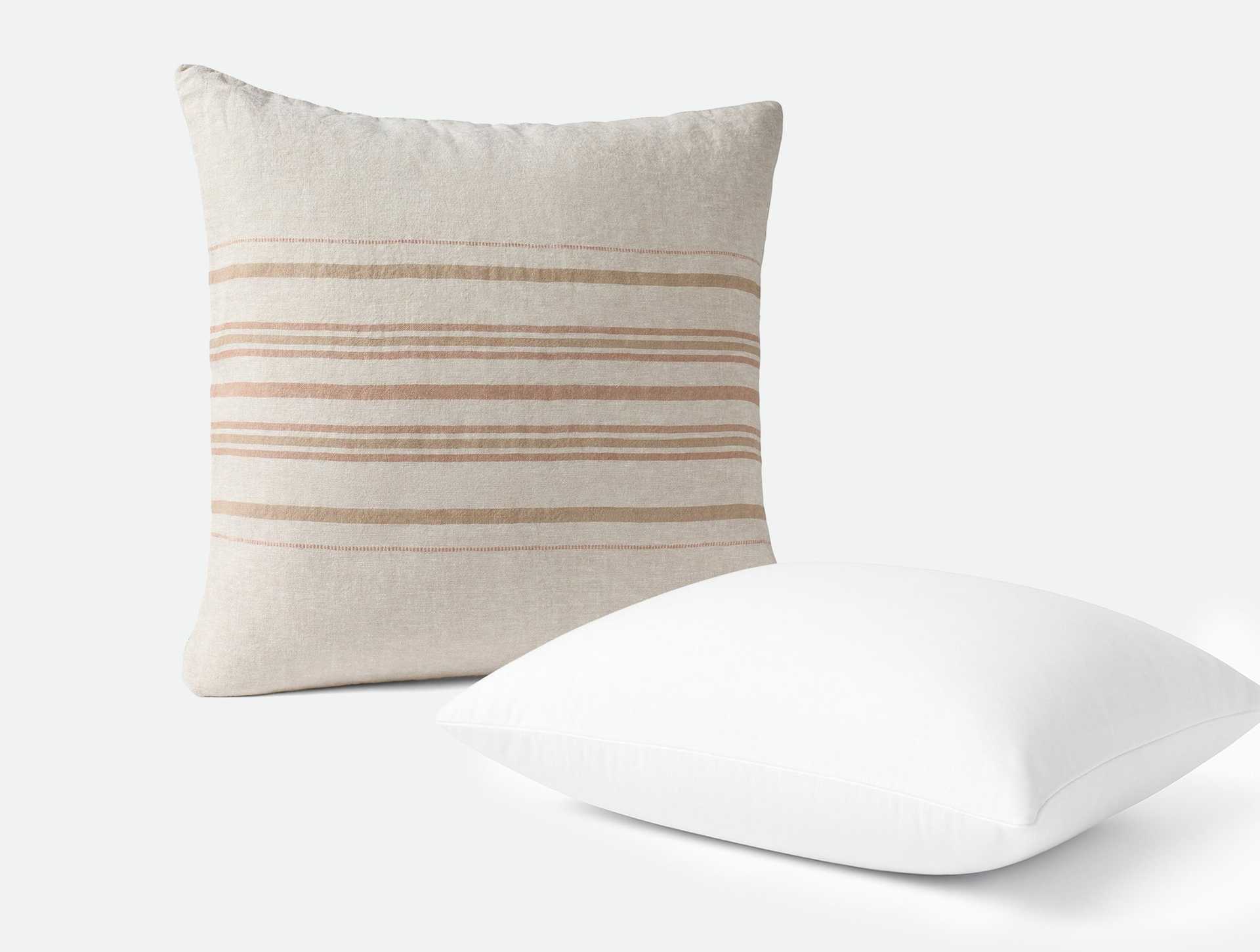 Mojave Organic Linen Decorative Pillow Cover + Pillow Insert Set