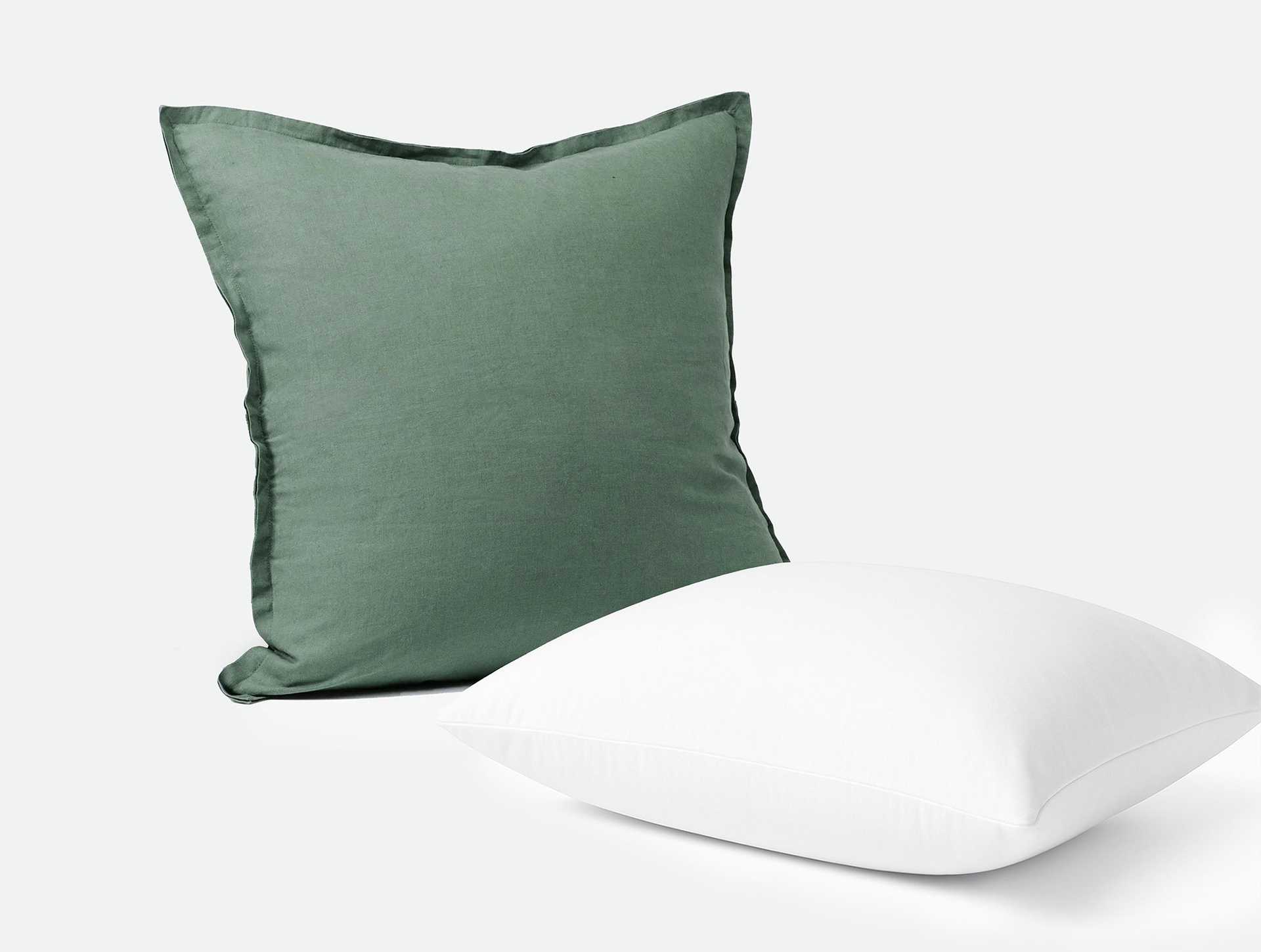 Organic Relaxed Linen Decorative Pillow Cover + Pillow Insert Set