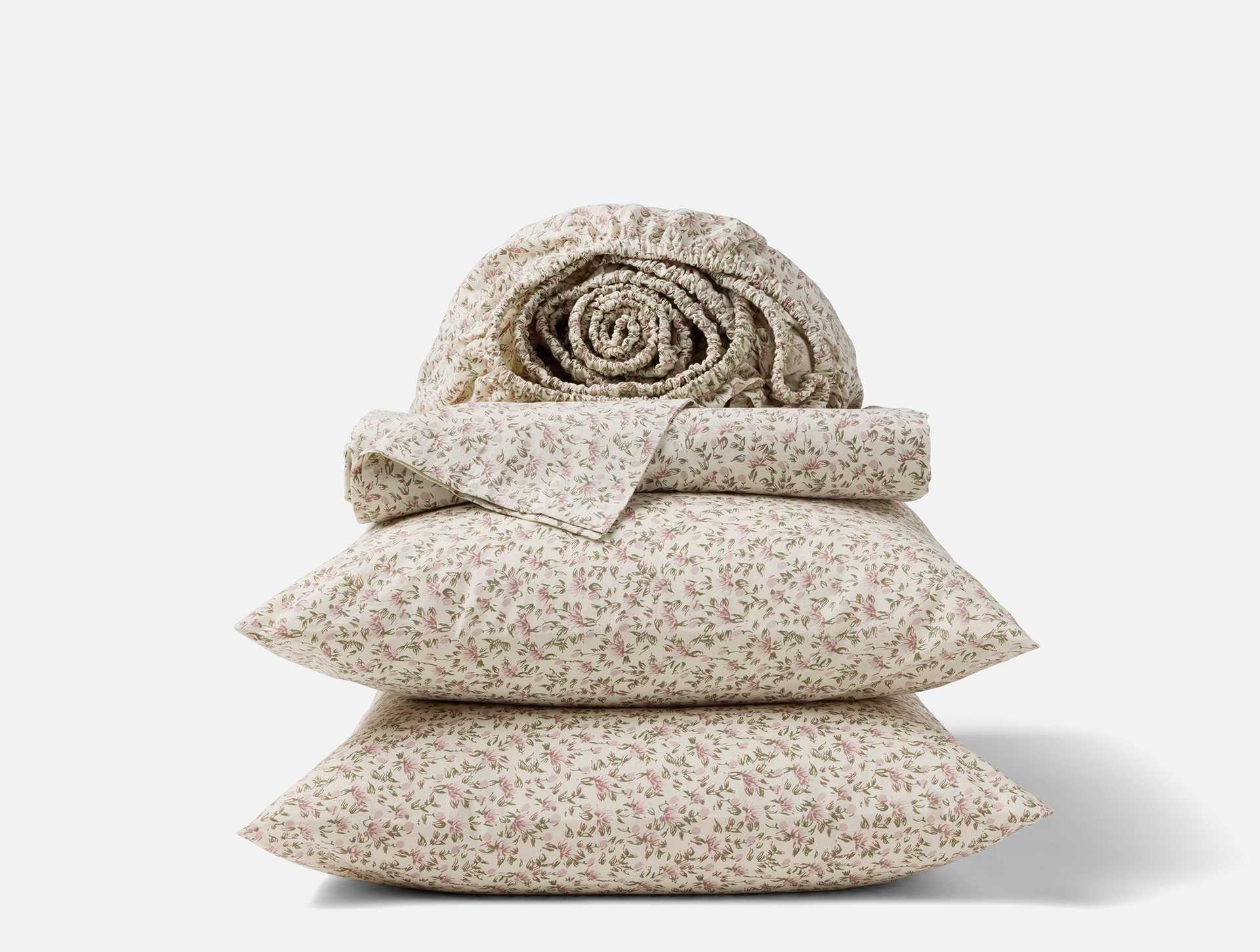 Organic Print Percale Sheet Set