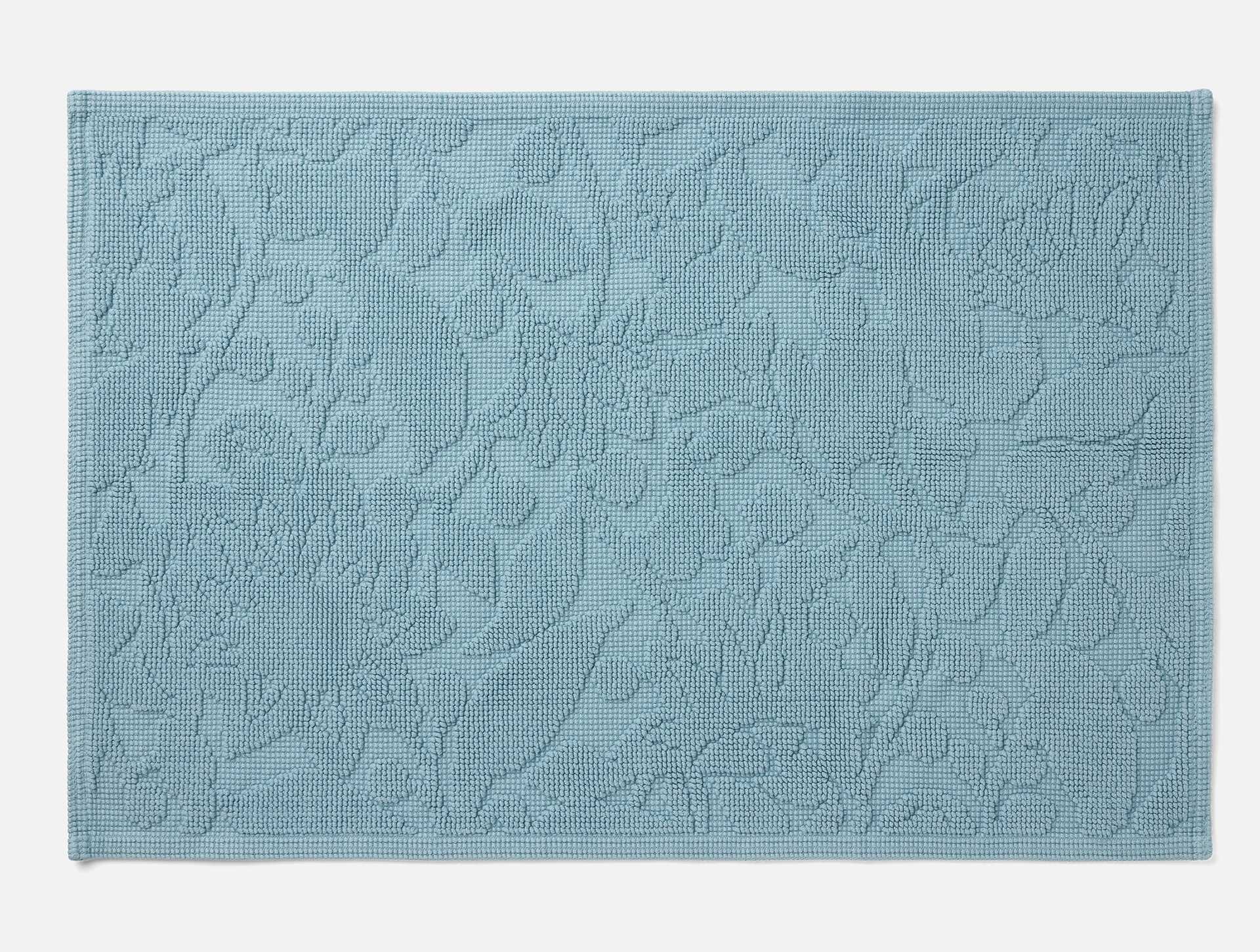 Wildflower Organic Bath Rug - Pacific Blue / 2'x3'