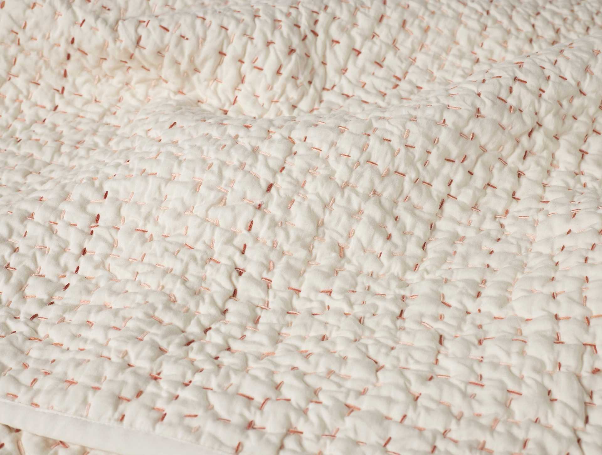 Pebbled Handstitched Organic Toddler Quilt