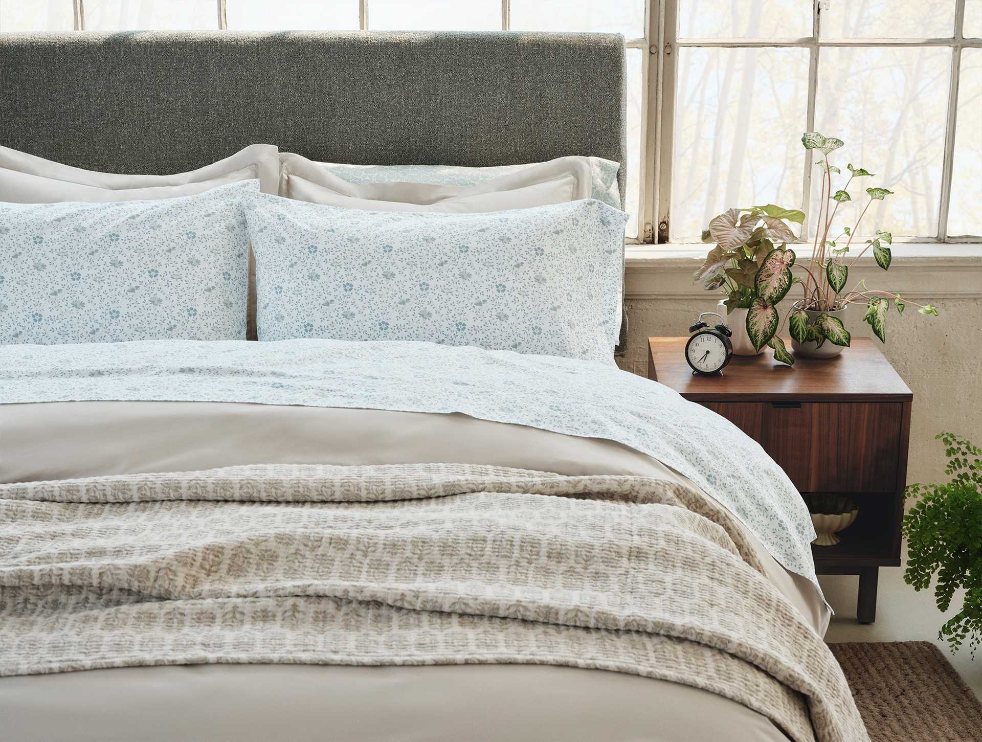 Organic Print Percale Sheet Set