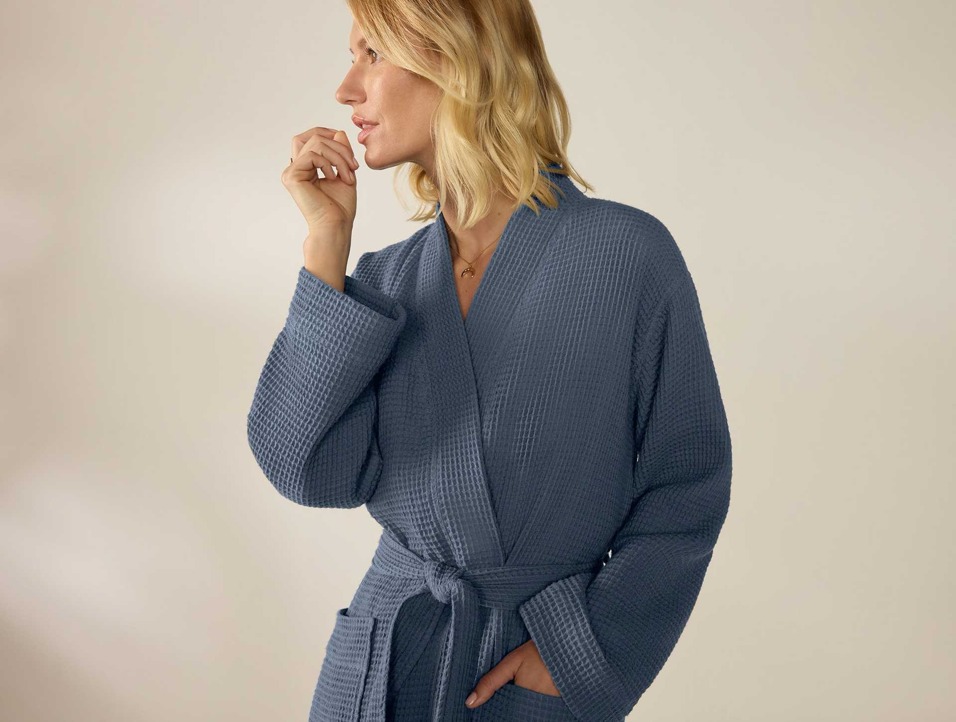 Unisex Organic Waffle Robe