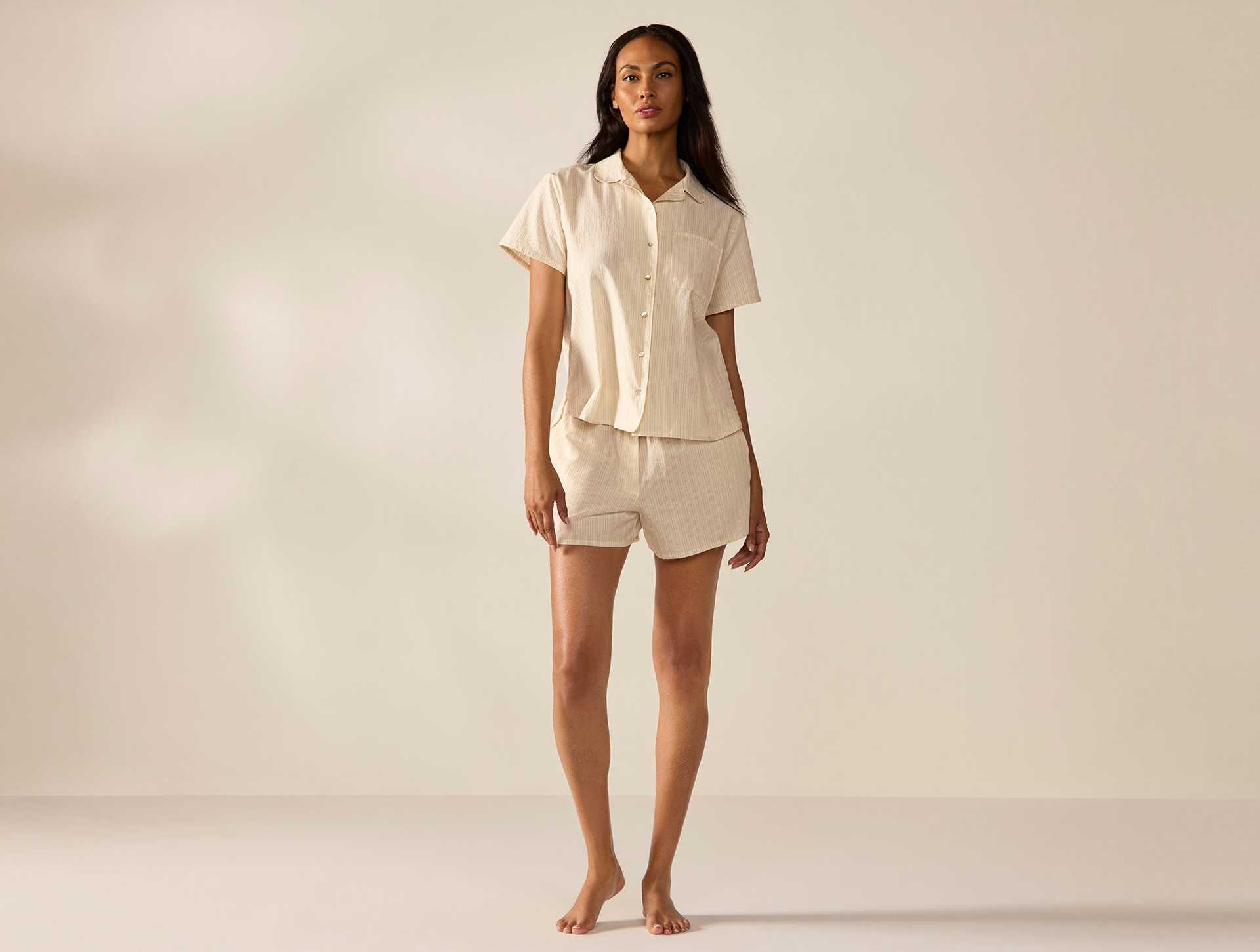 Women's Isla Organic Cotton Short Sleeve Pajama Set