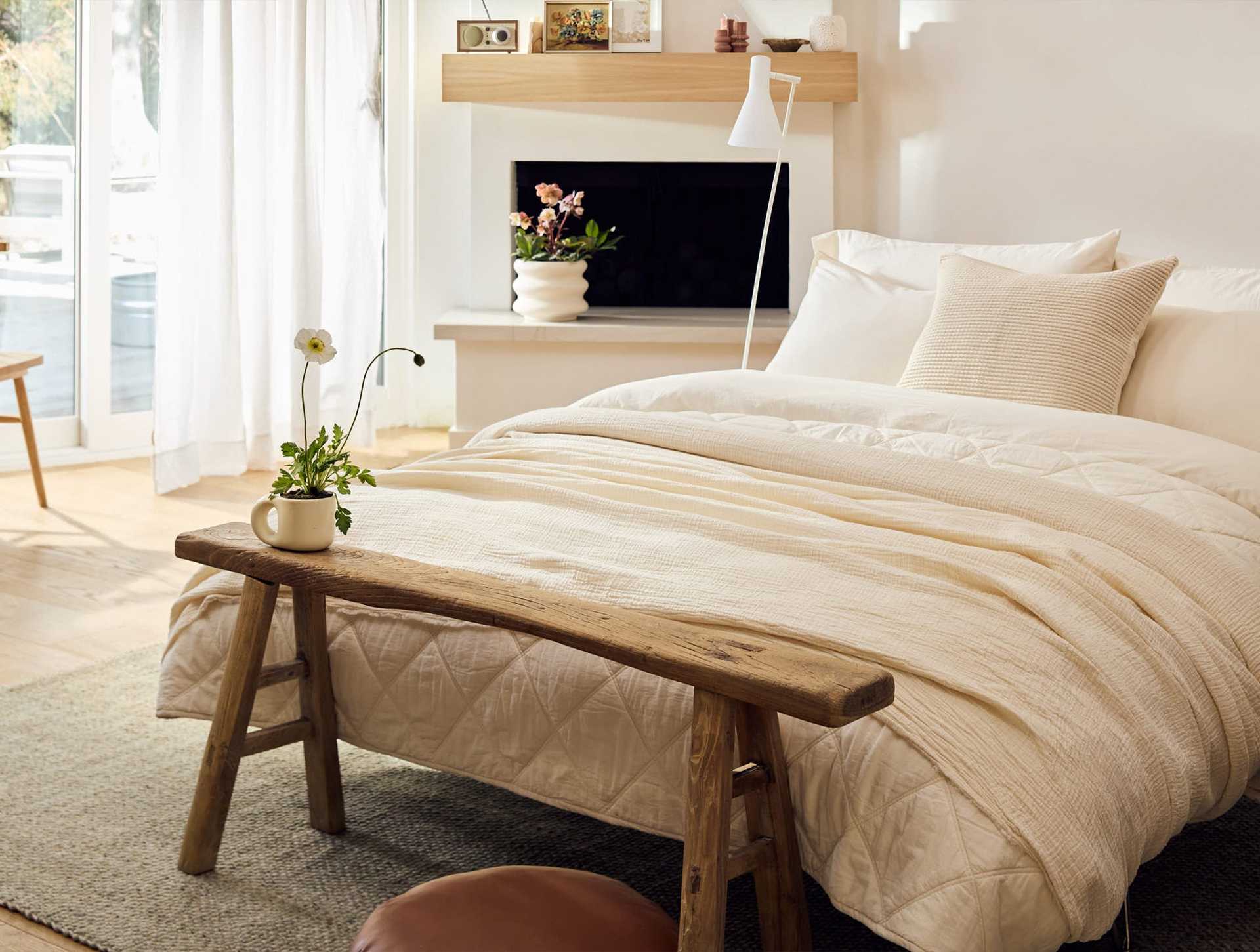 Organic Crinkled Percale&trade; Duvet Cover