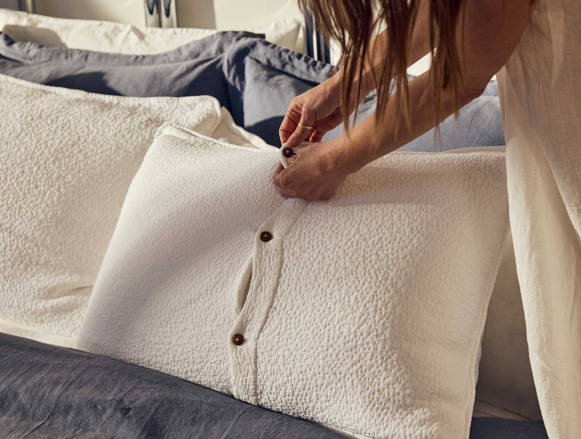 Cascade Organic Matelasse Sham