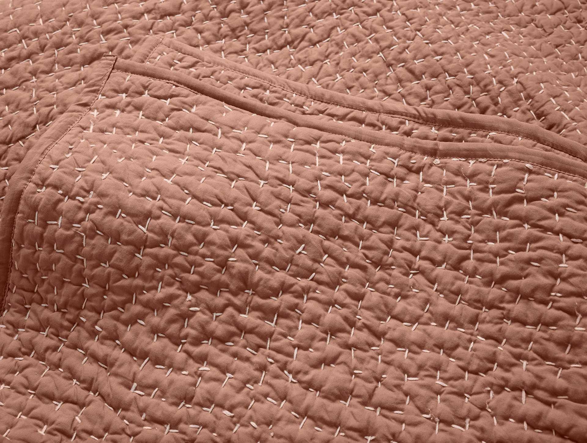 Pebbled Handstitched Organic Quilt