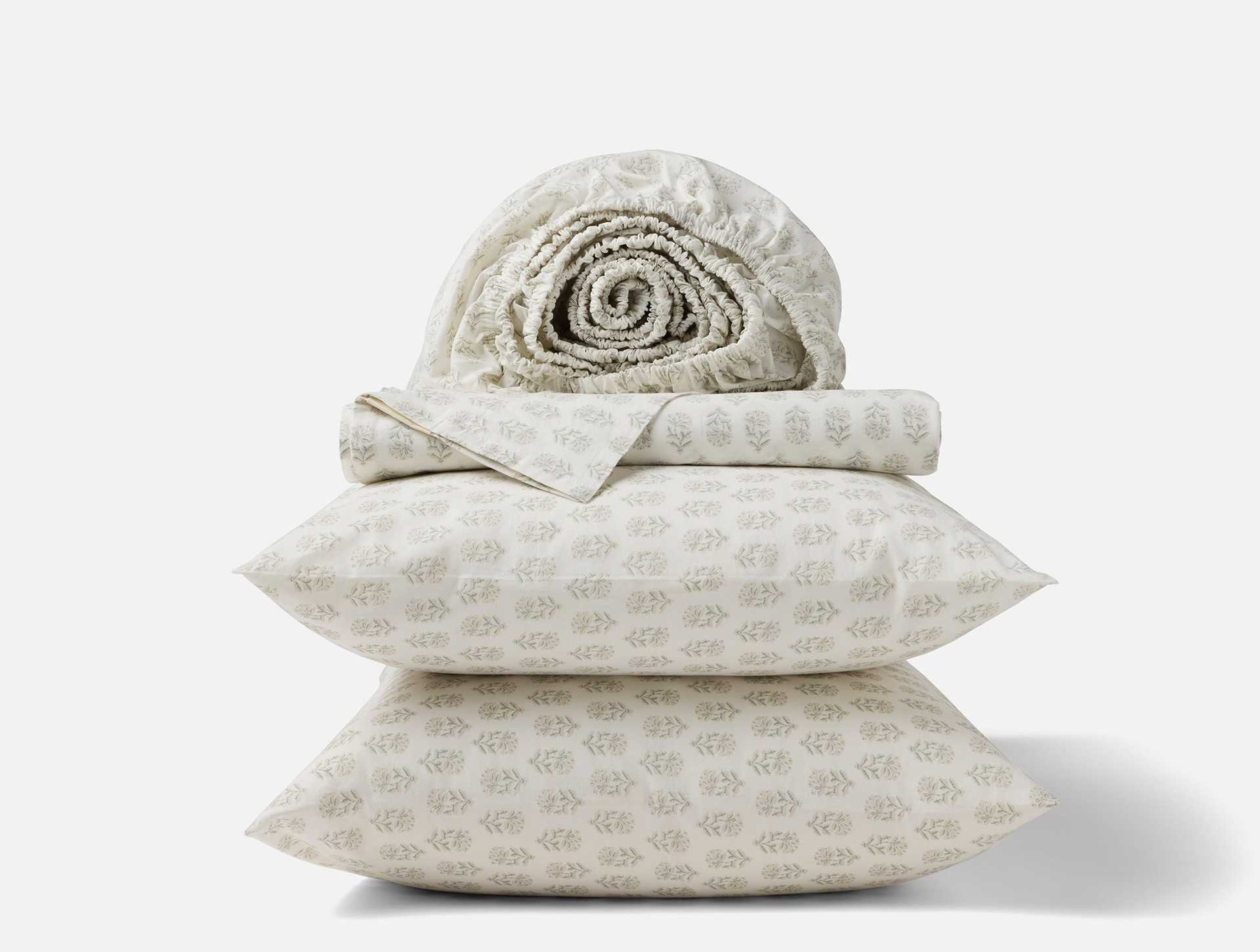 Organic Print Percale Sheet Set