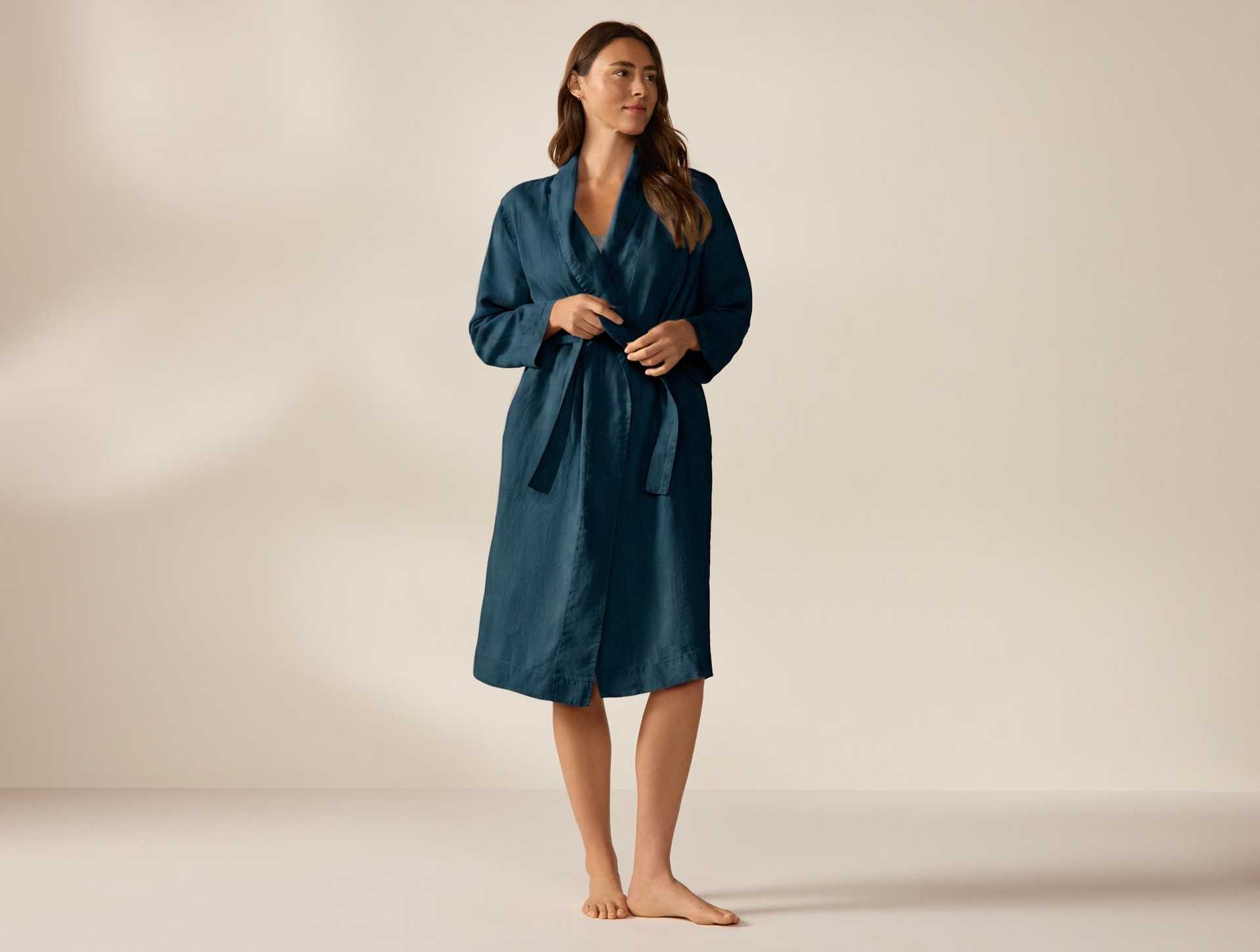 Women's Organic Relaxed Linen Robe