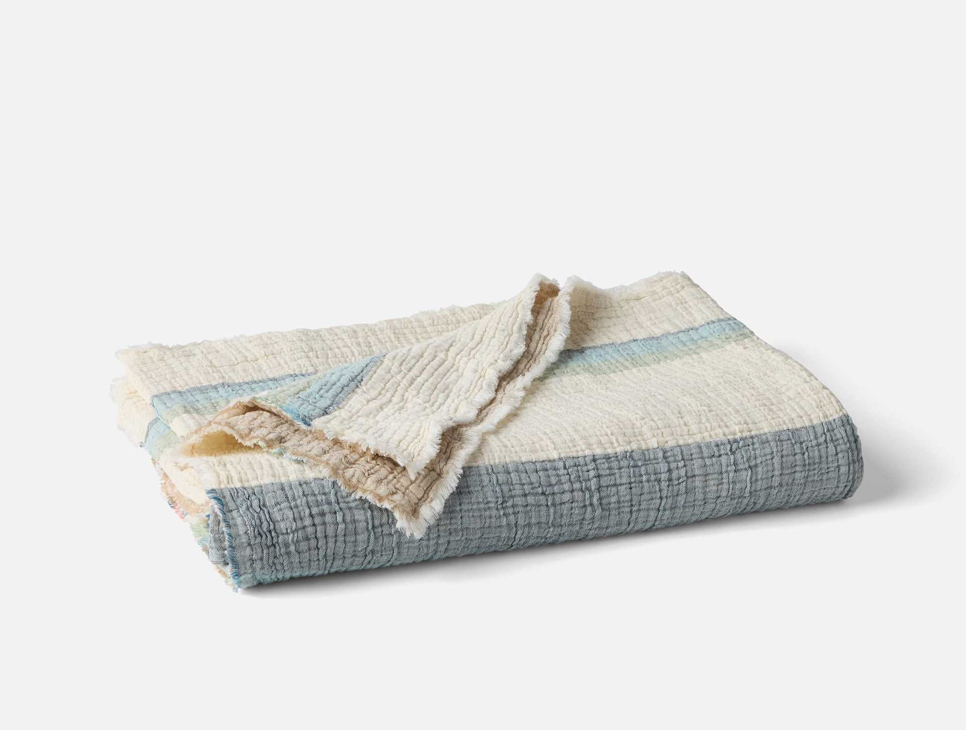 Topanga Organic Matelasse Striped Throw