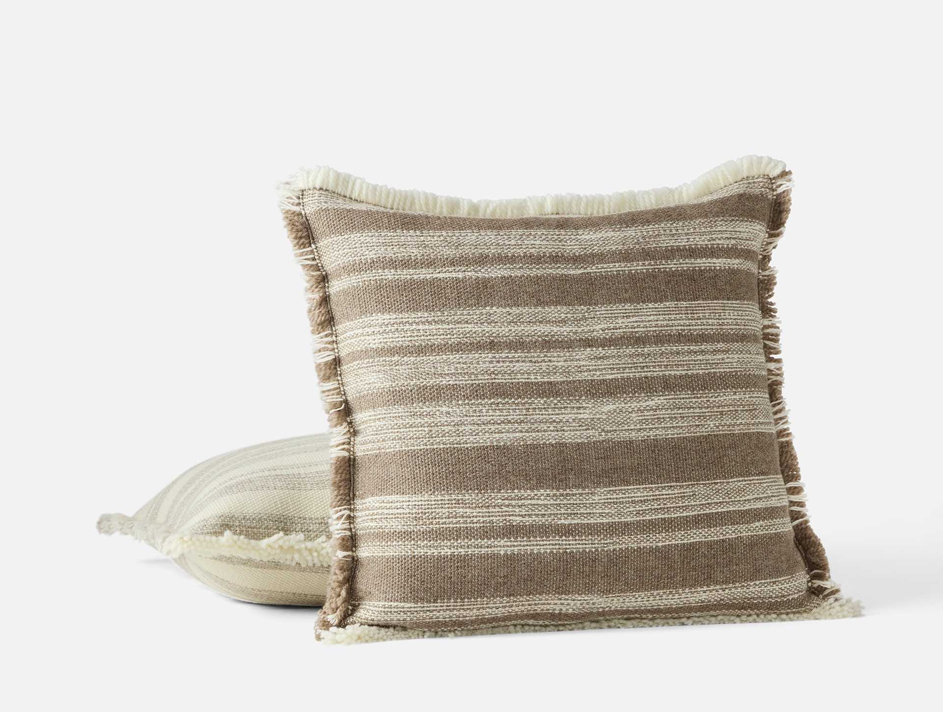 Alpaca Striped Decorative Throw Pillow Cover