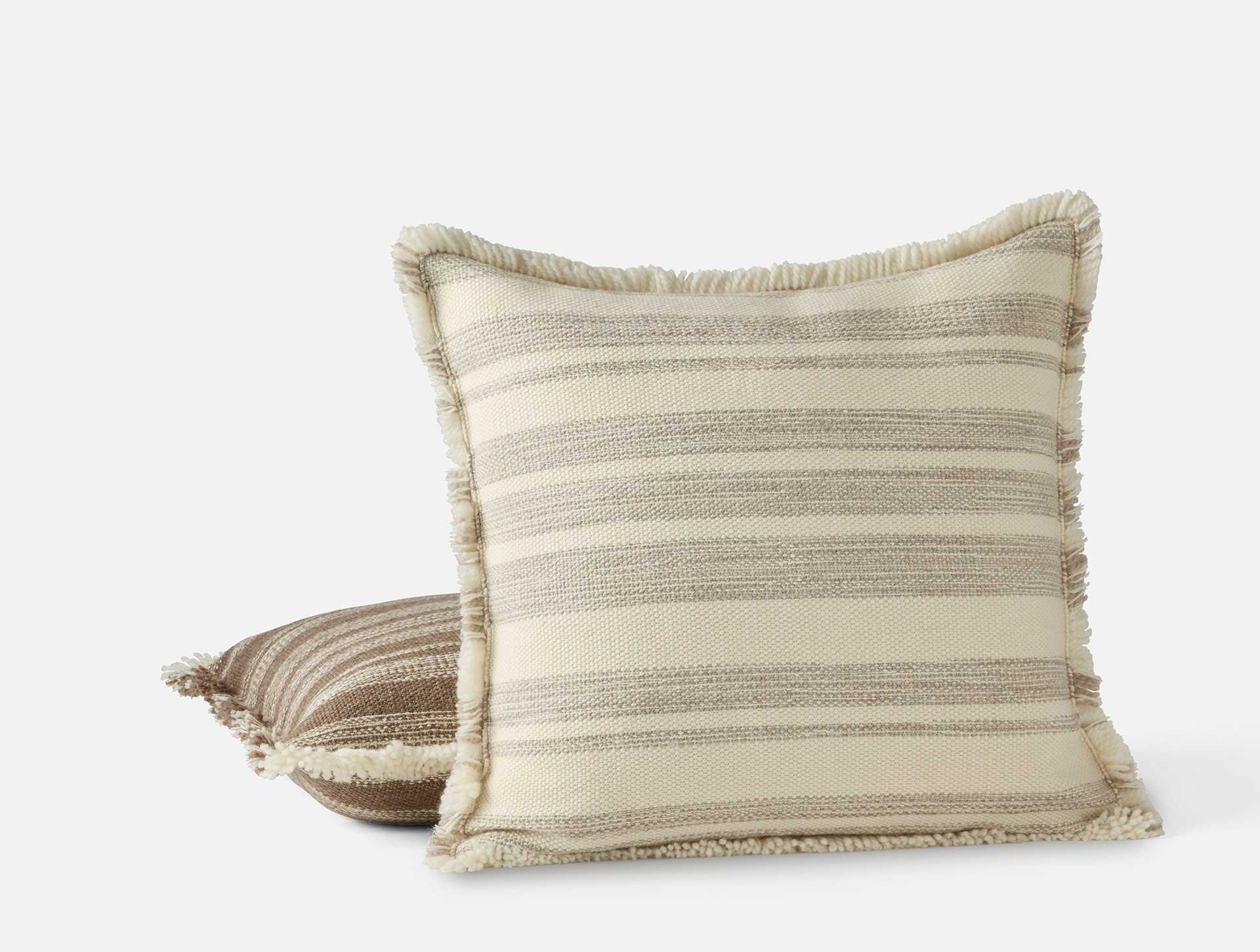 Alpaca Striped Decorative Throw Pillow Cover