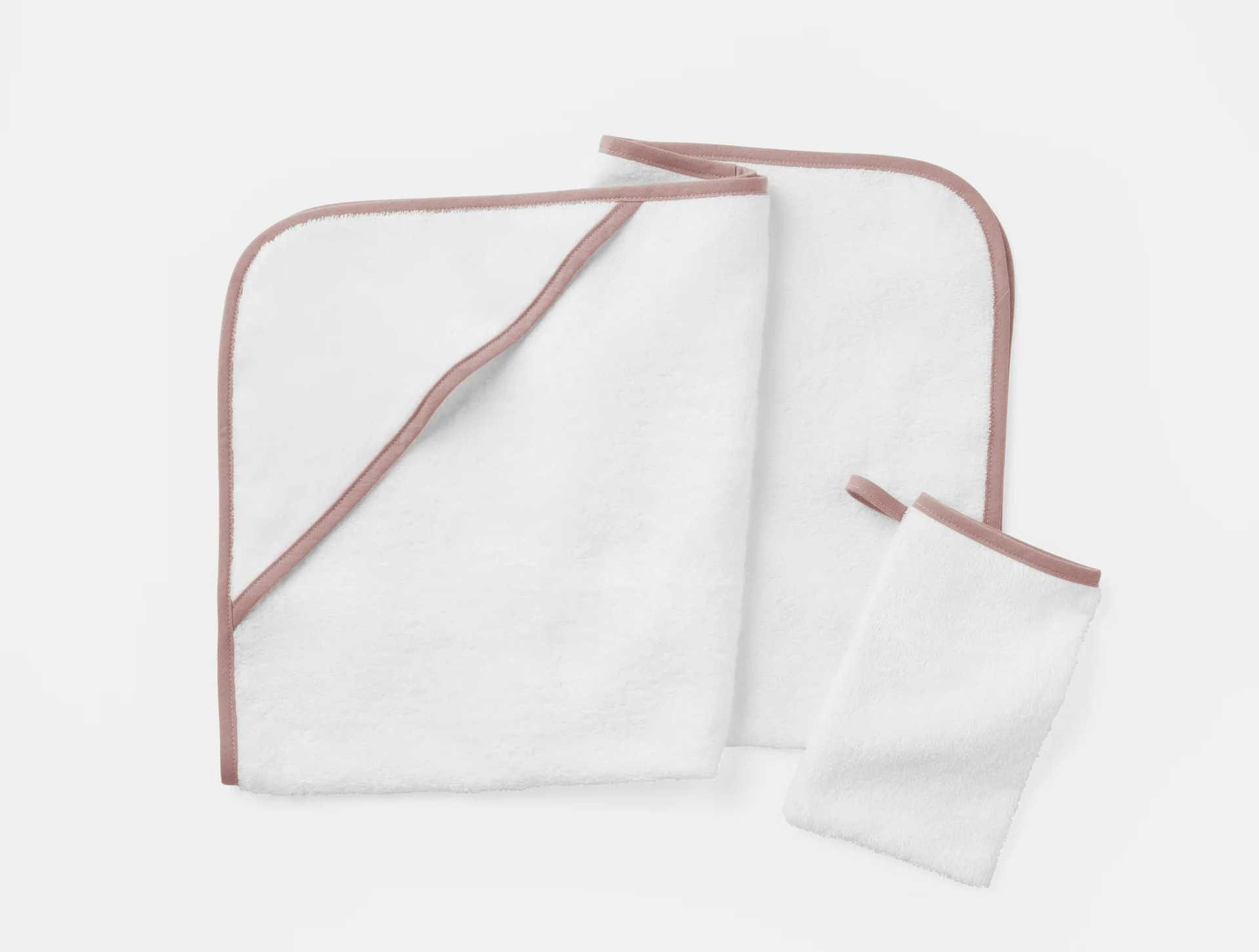 Cloud Loom&trade; Organic Baby Hooded Towel and Bath Mitt Set