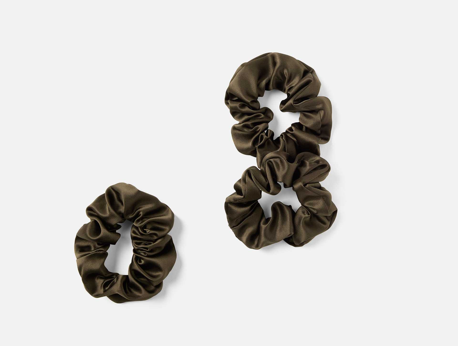 Selene Organic Silk Scrunchy, Set of 3