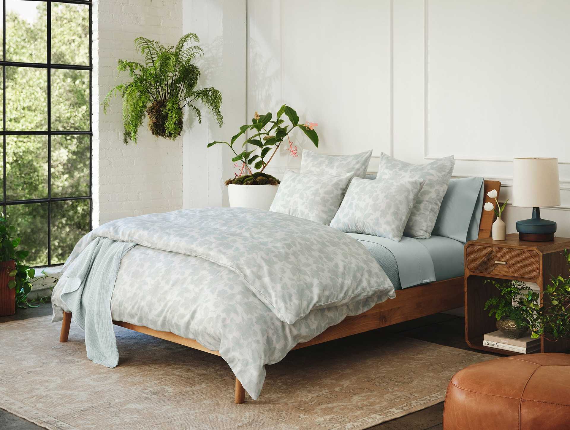 Camellia Organic Print Duvet Cover