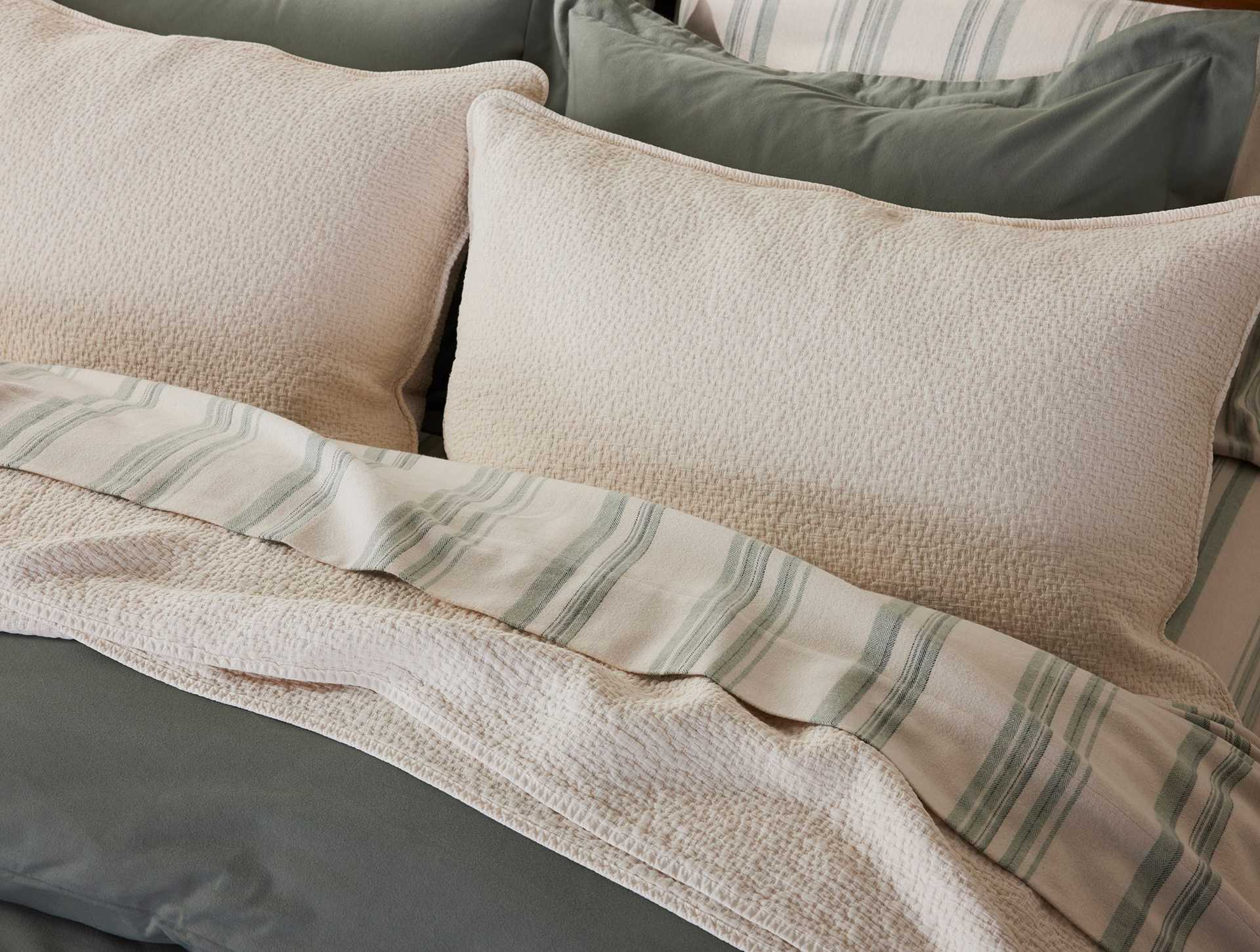 Cascade Organic Matelasse Coverlet