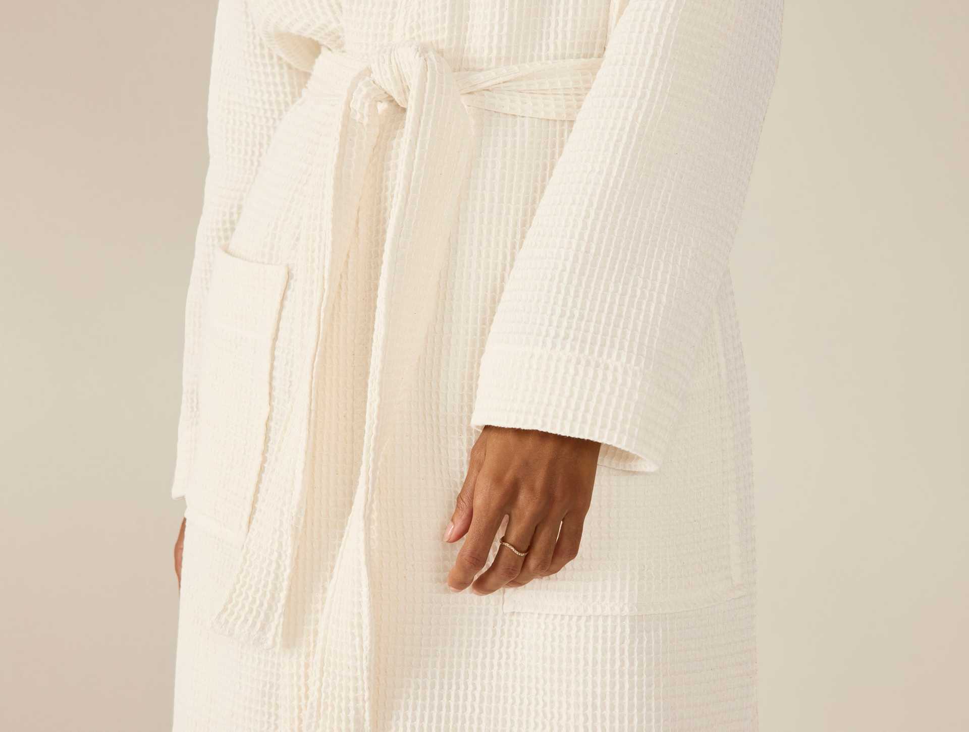 Unisex Organic Waffle Robe
