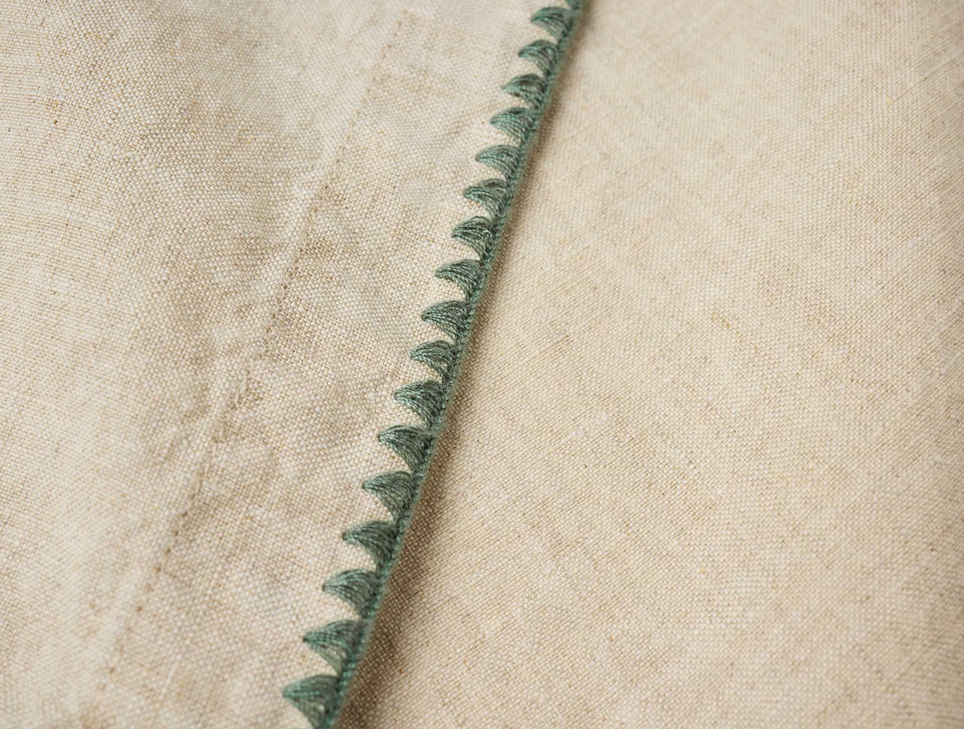 Olivos Embroidered Organic Linen Napkins