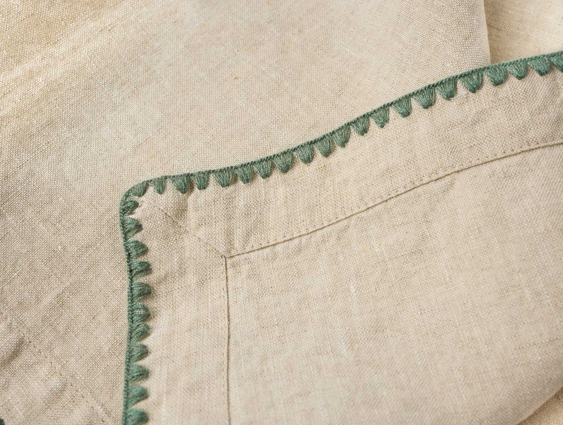 Olivos Embroidered Organic Linen Napkins