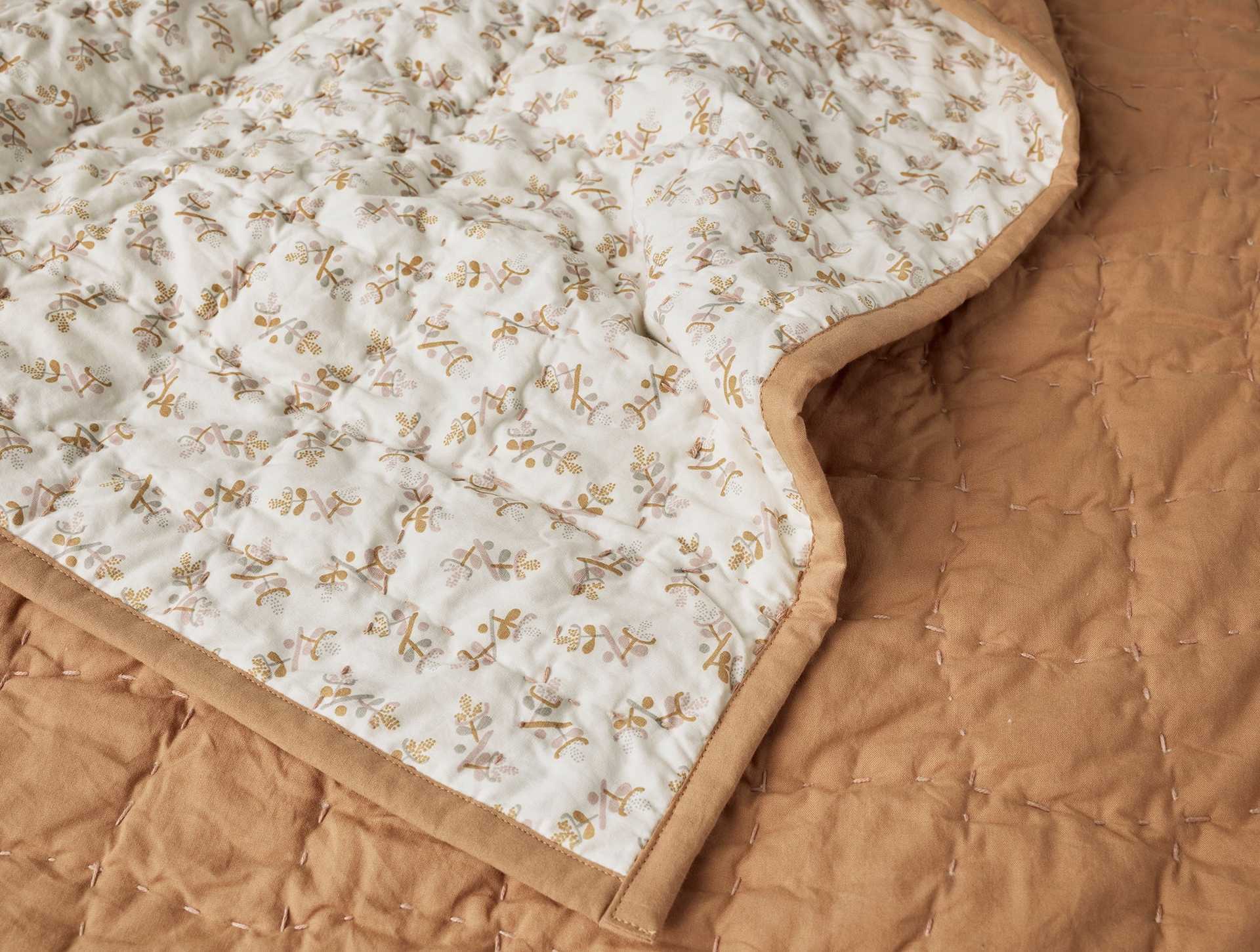 Printed Handstitched Organic Toddler Quilt