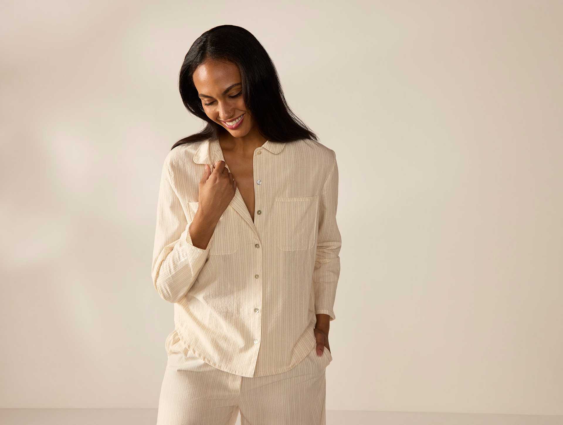 Women's Isla Organic Cotton Long Sleeve Pajama Set